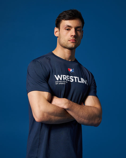 USAW Wrestling Performance Heather T-Shirt