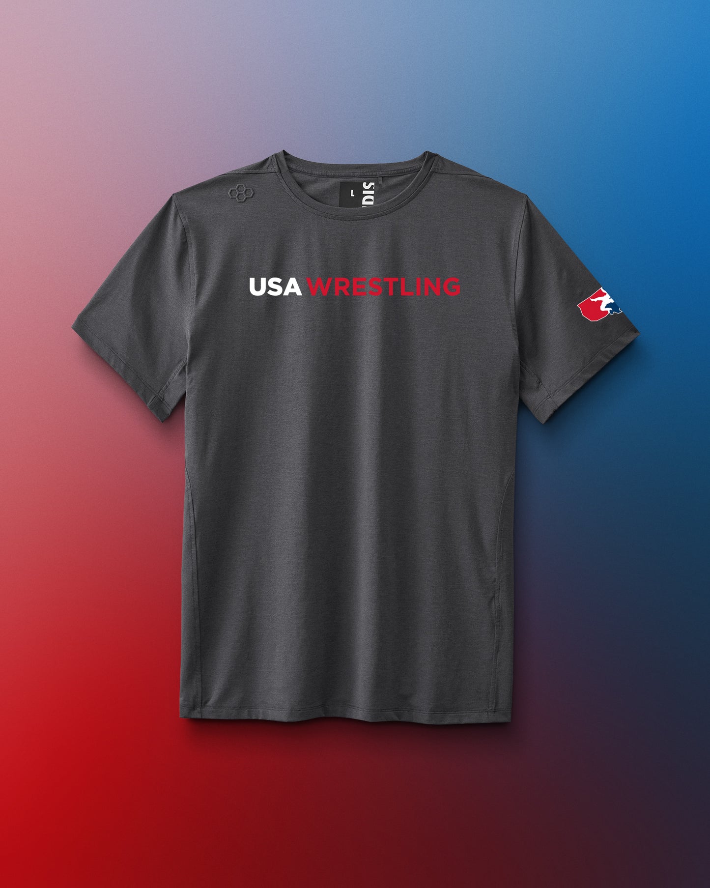 T-shirt chiné Performance avec logo USA Wrestling