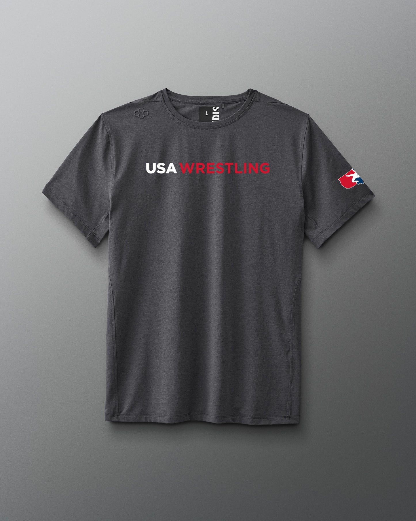USA Wrestling Wordmark Performance Heather T-Shirt