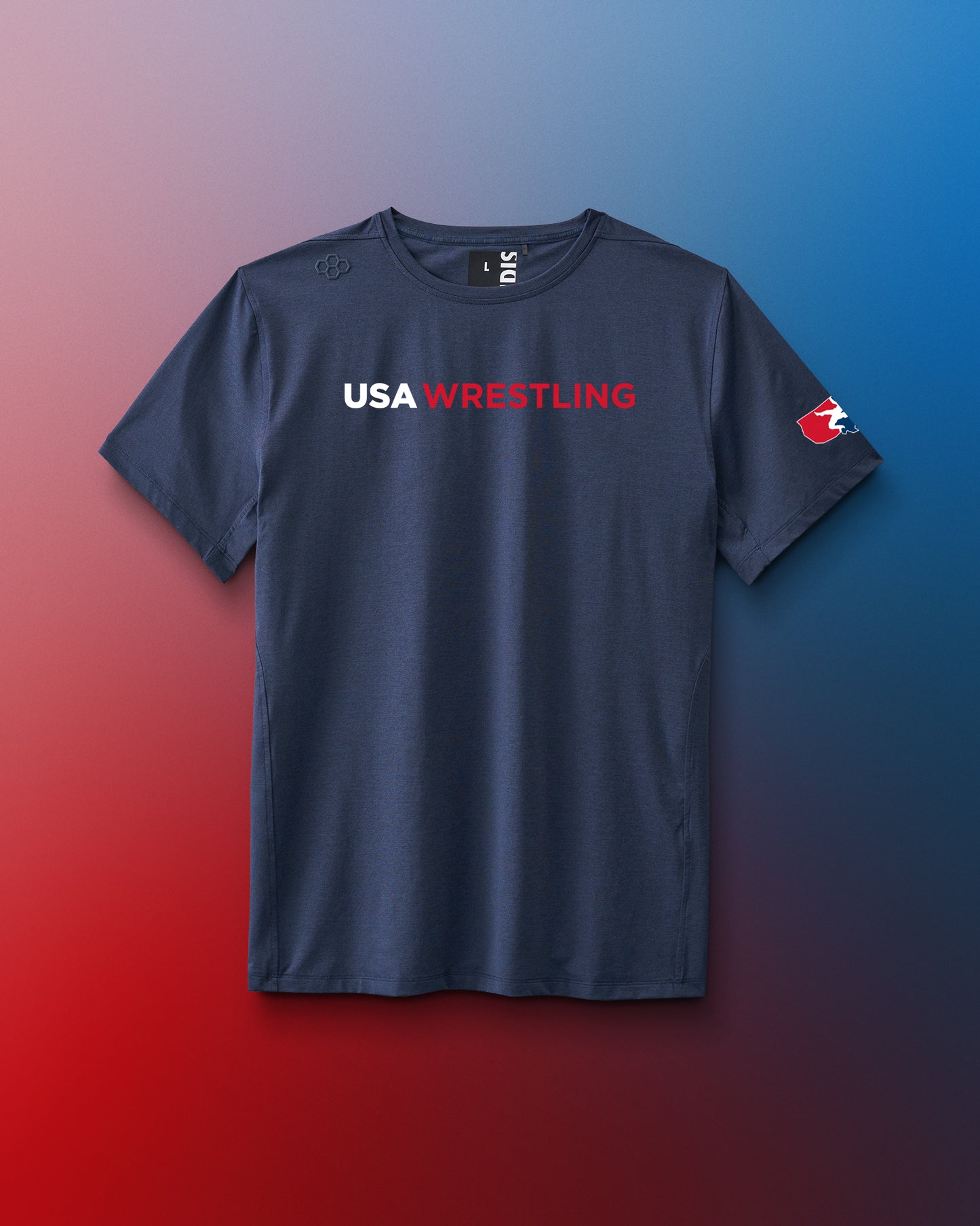 T-shirt chiné Performance avec logo USA Wrestling