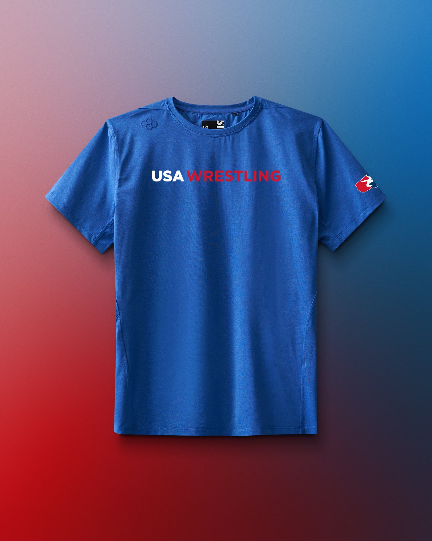USA Wrestling Wordmark Performance Heather T-Shirt