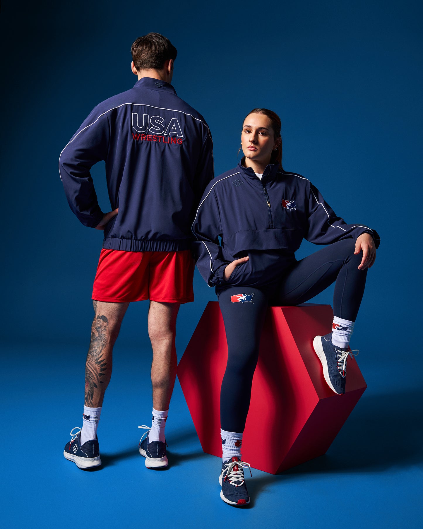 USAW Logo 1/4 Zip Windbreaker