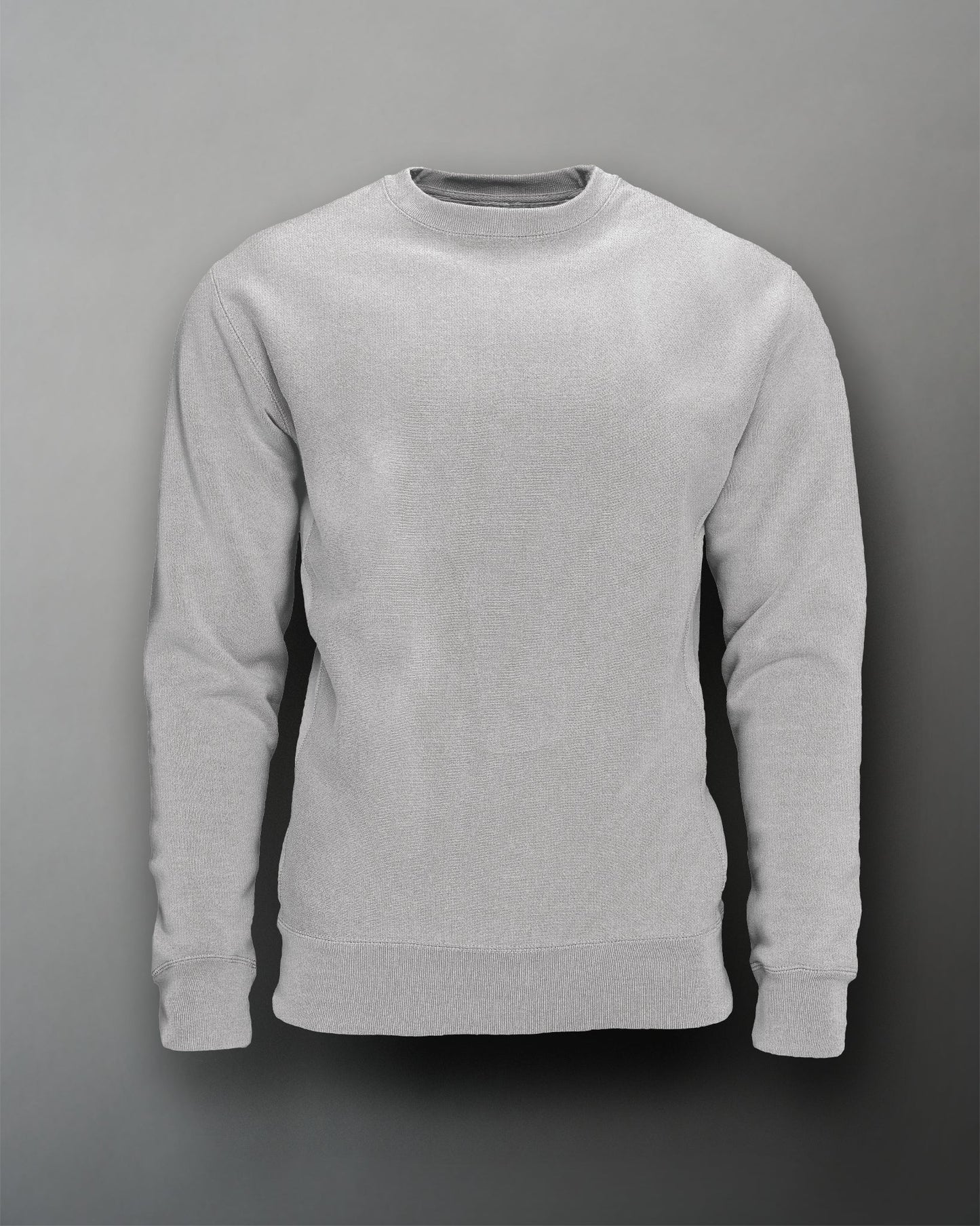 Pull ras du cou Tradition - Gris chiné