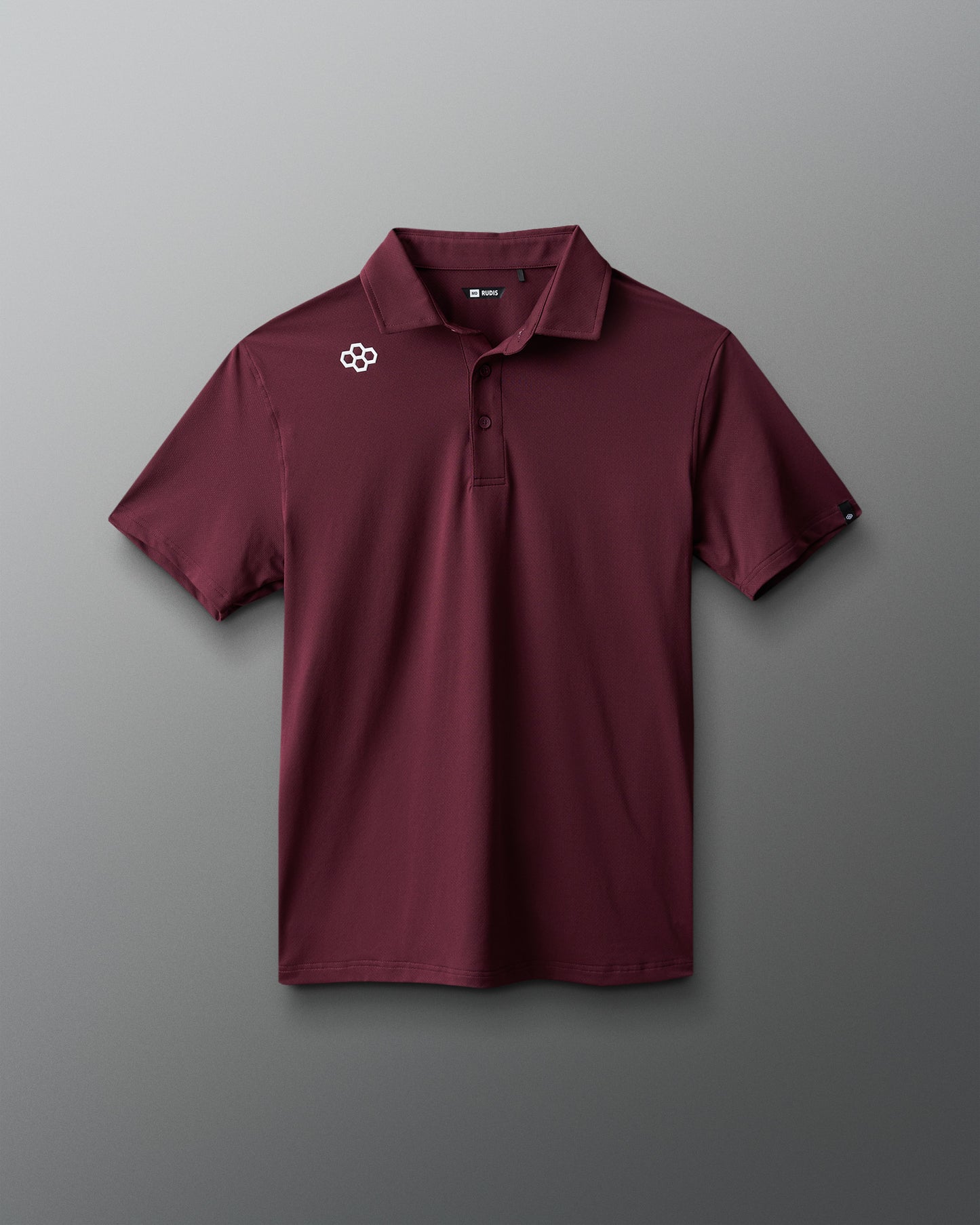 RUDIS Classic Performance Hex Polo - Maroon