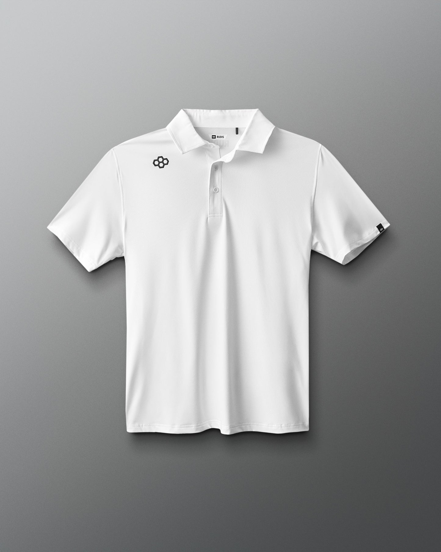 RUDIS Classic Performance Hex Polo - Lunar Gray