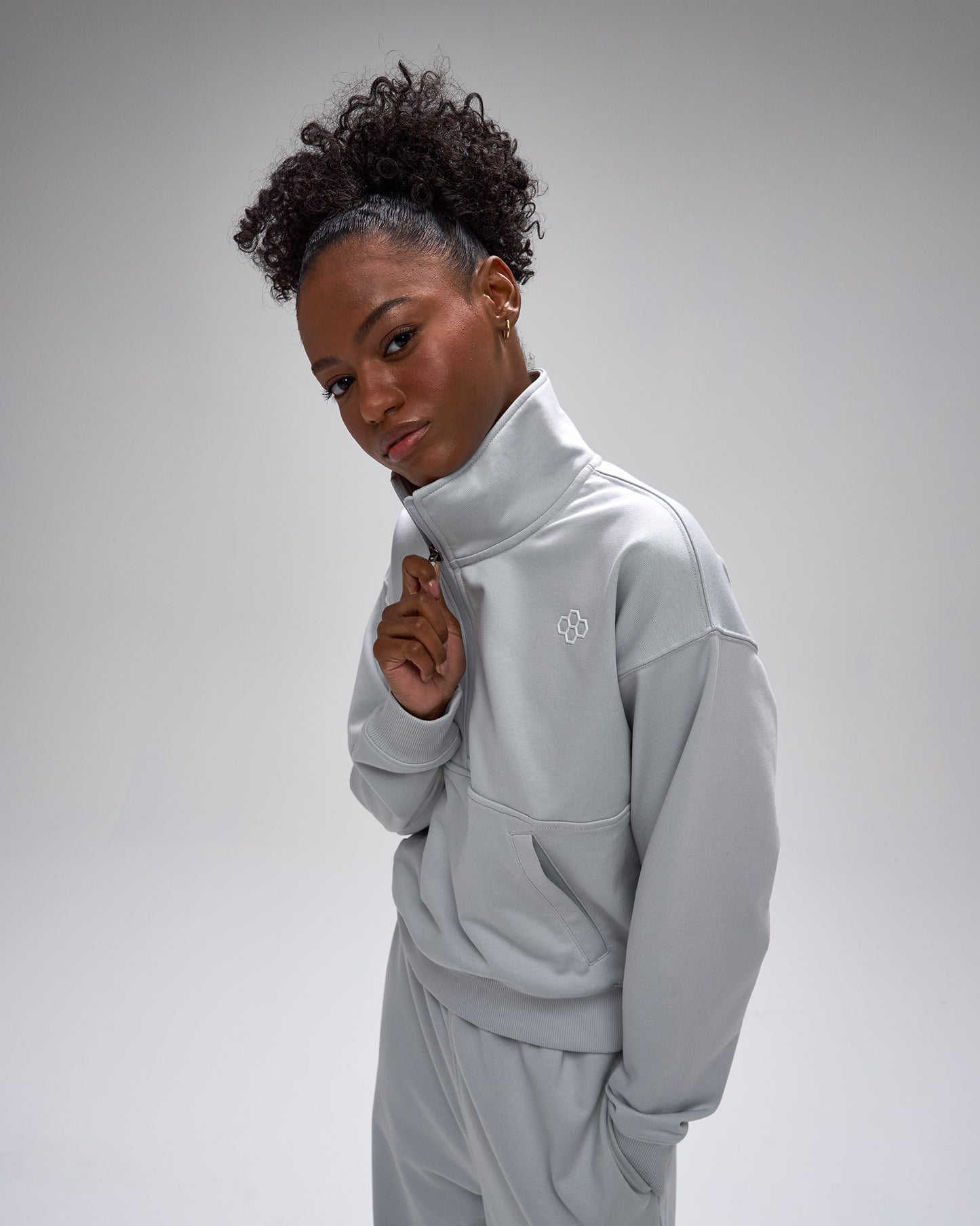 Women's Luxe Terry 1/4 Zip - Lunar