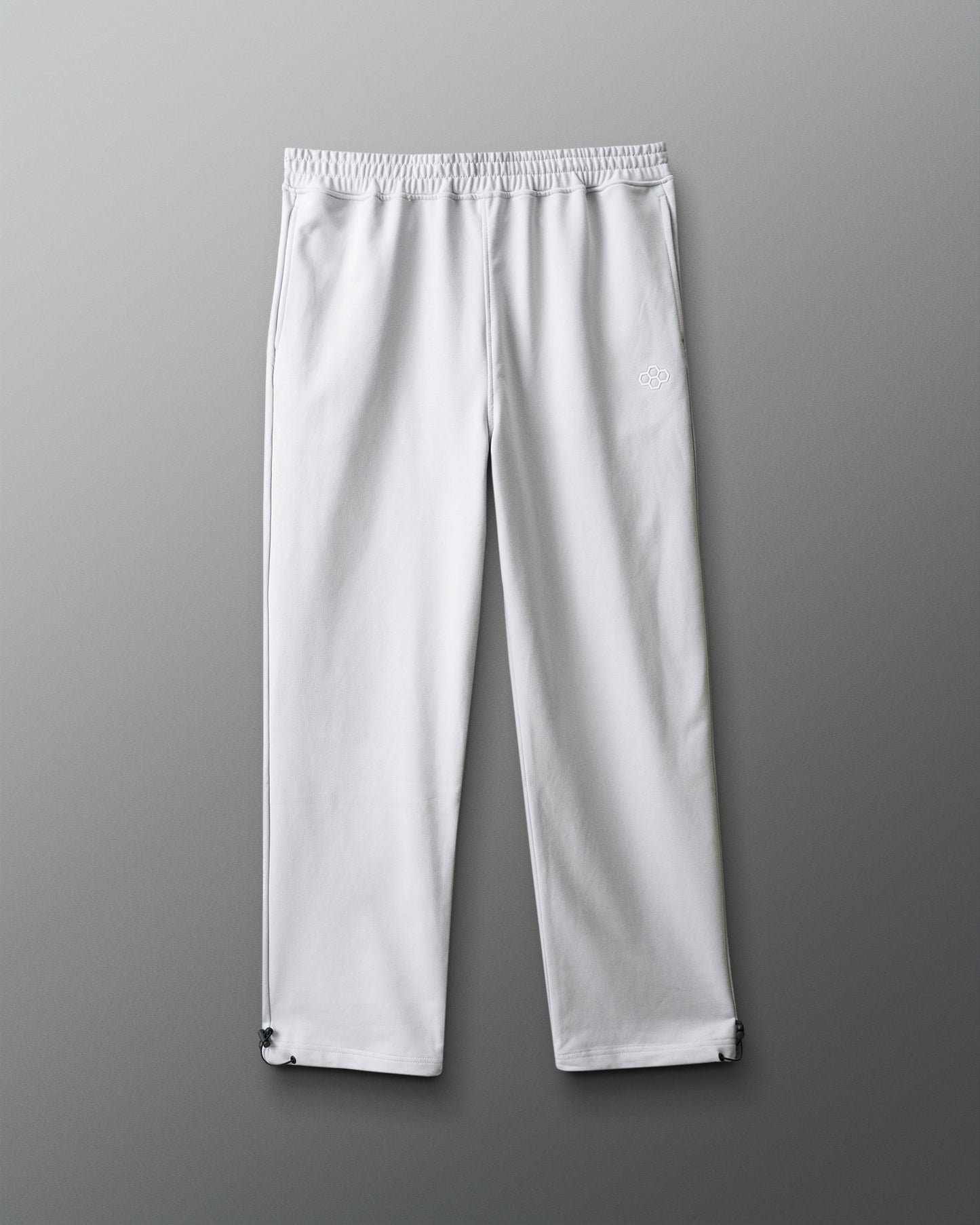 White pants on a gray background