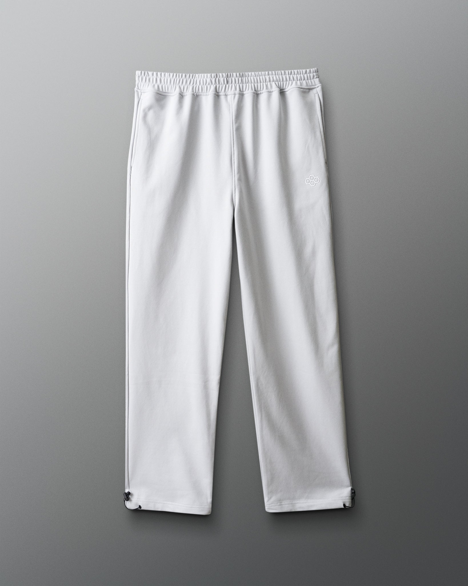 White pants on a gray background