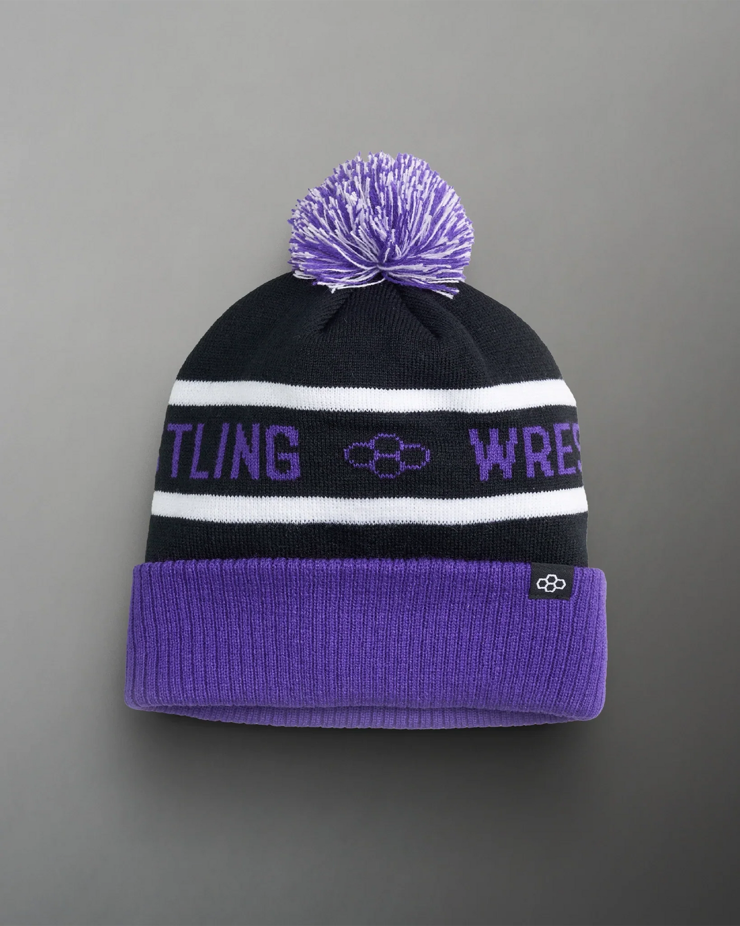 Bonnet à rabat Team Wrestling - Noir/Violet/Blanc