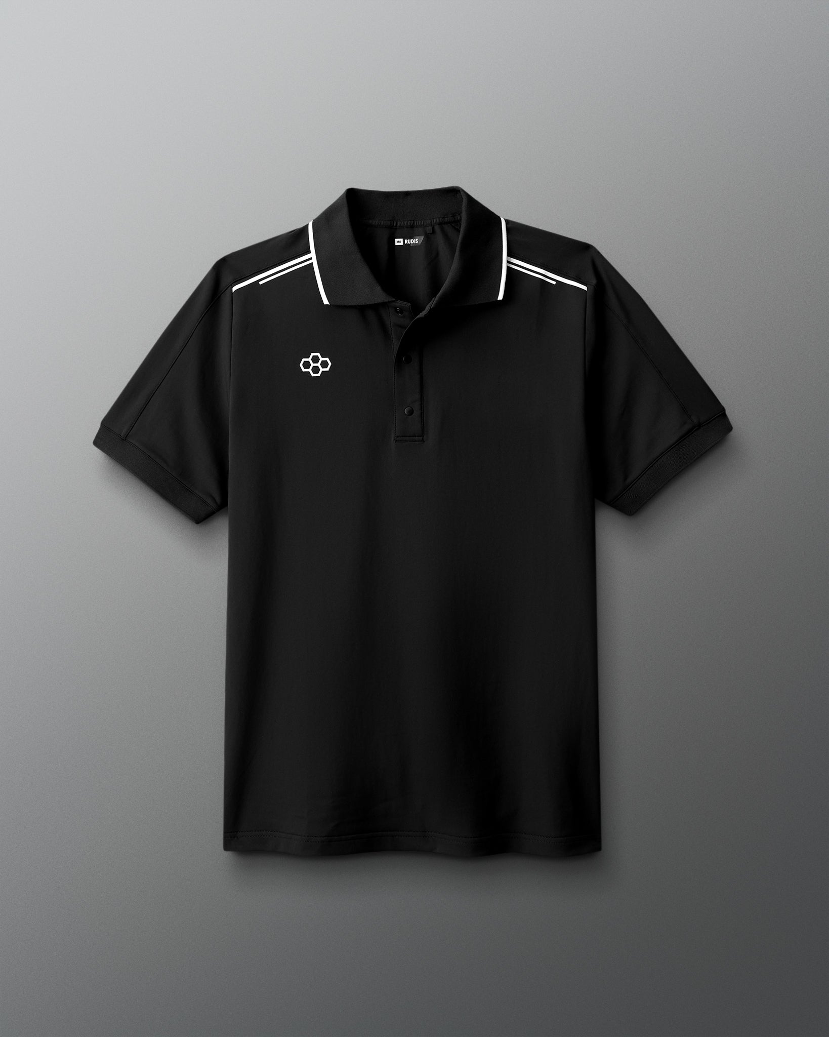 RUDIS Chronicle Elite Snap Polo - Black | RUDIS