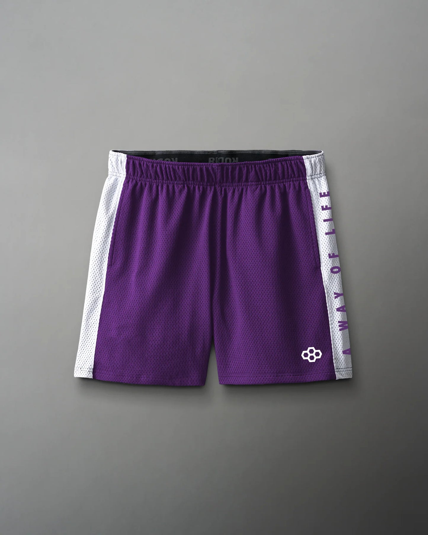 RUDIS 5" Panel Mesh Short - Purple/White