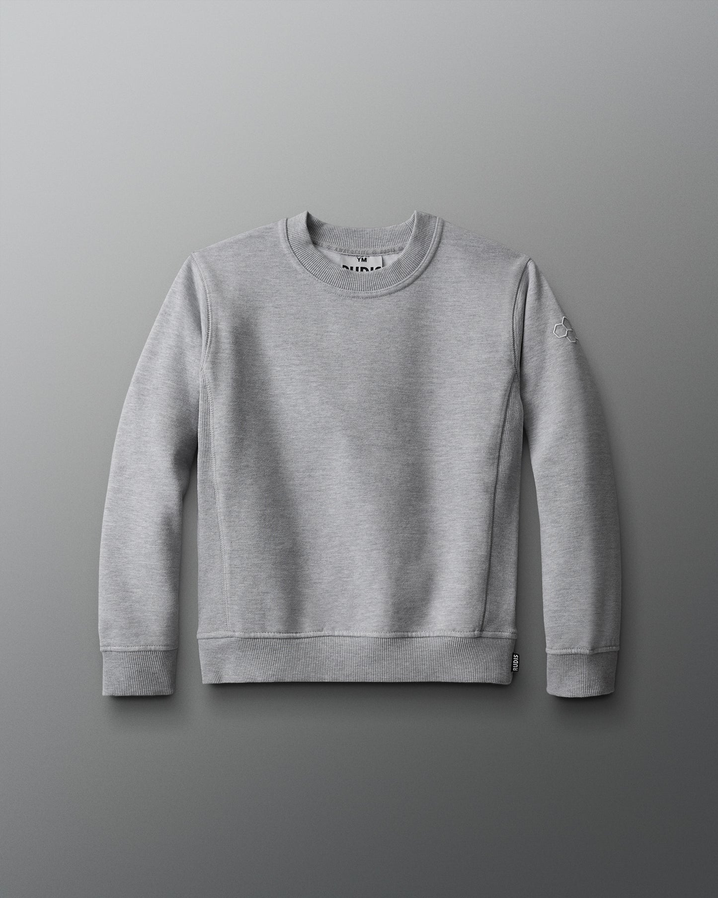 RUDIS Titan Heavyweight Fleece Youth Crewneck - Heather Grey