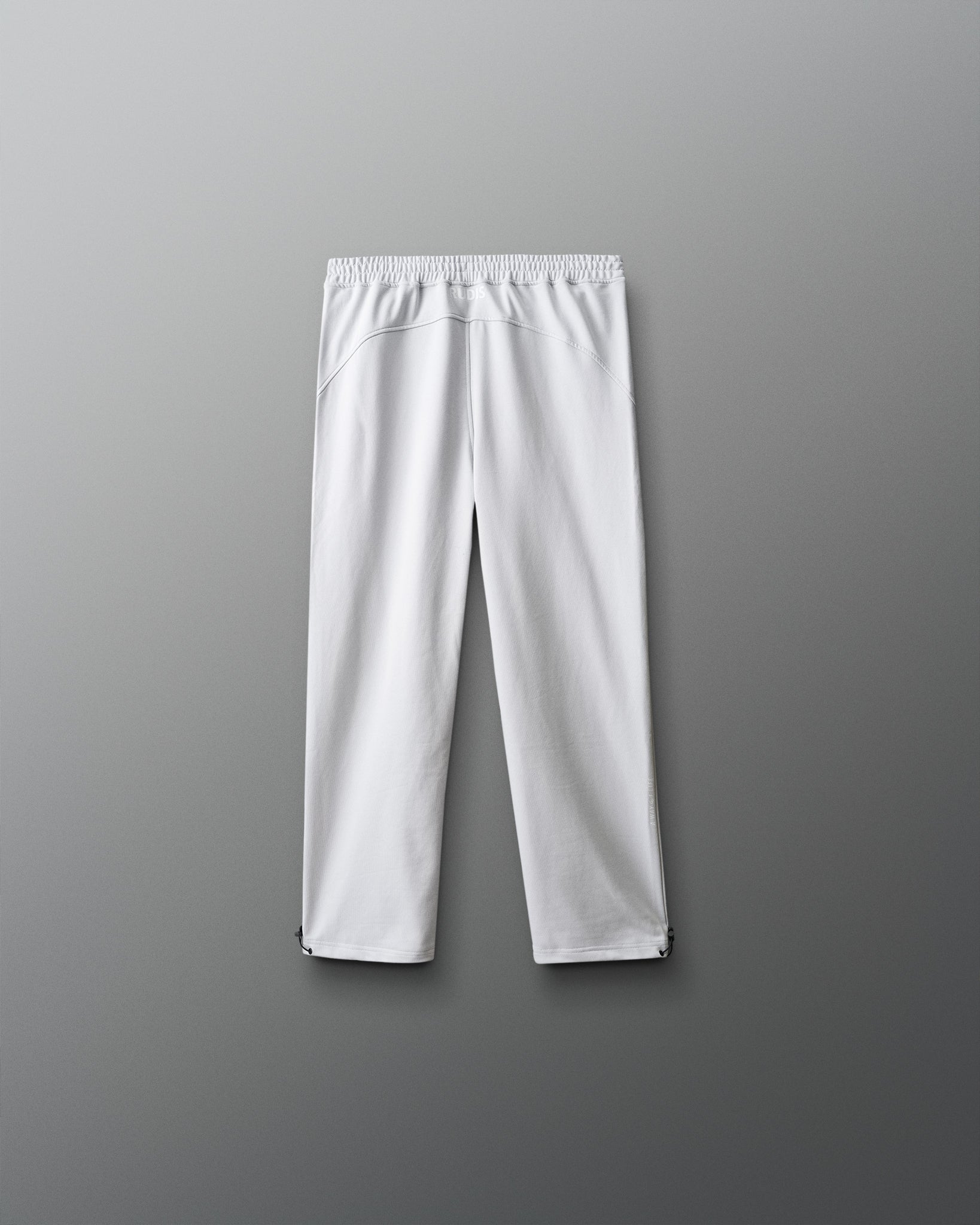 White pants on a gray background