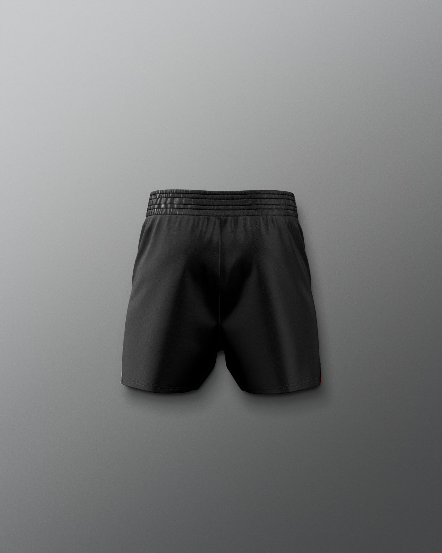 Black shorts on a gray background