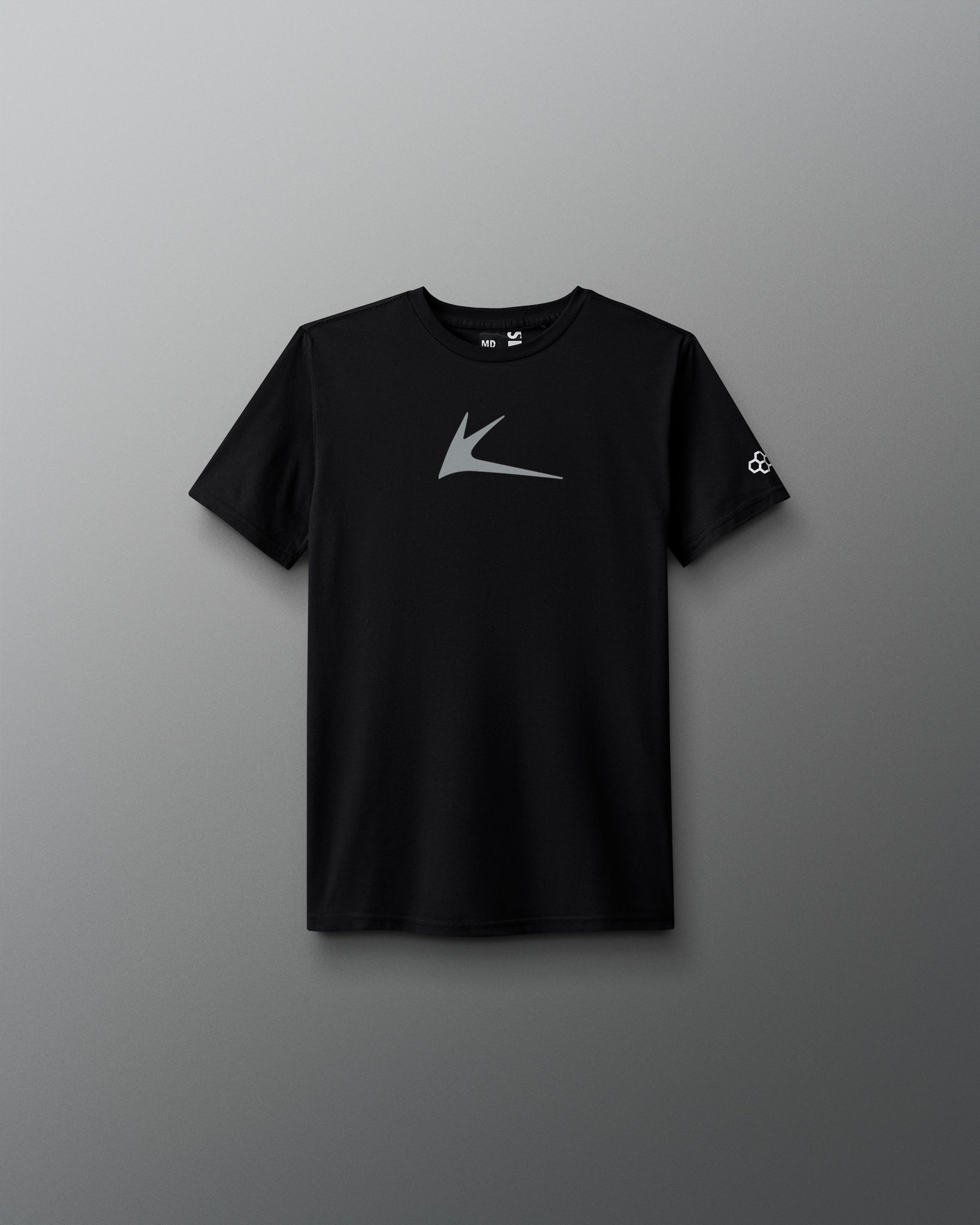 Black t-shirt with a 'Kolat' logo on a gray background