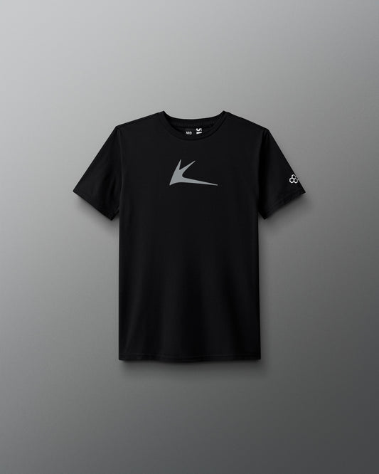 Black t-shirt with a 'Kolat' logo on a gray background