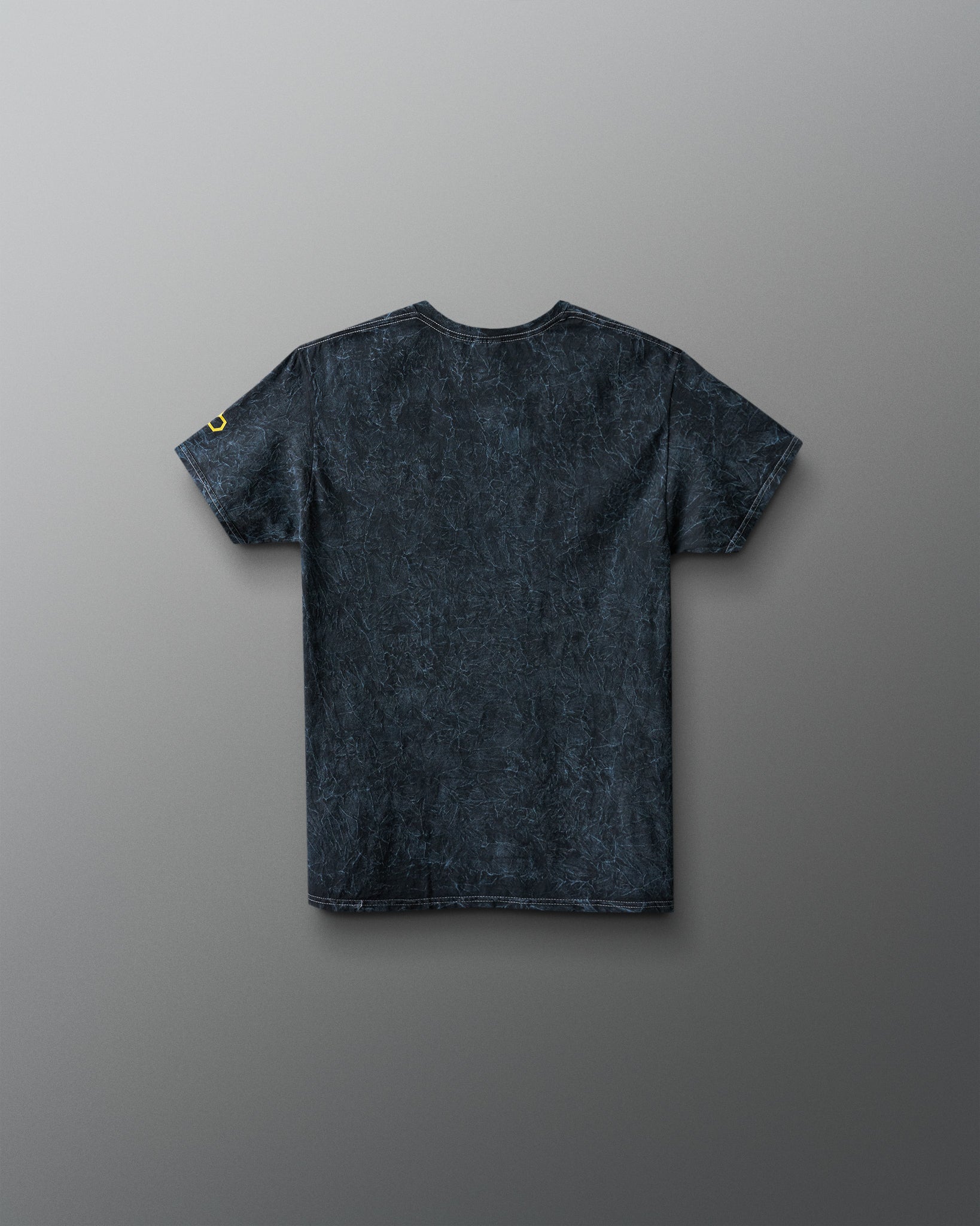 Dark blue t-shirt on a gray background