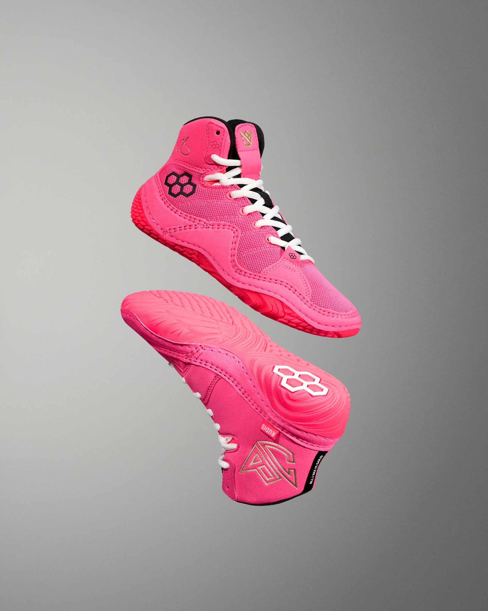 JB1 Youth Wrestling Shoes - Flamingo Pink | RUDIS
