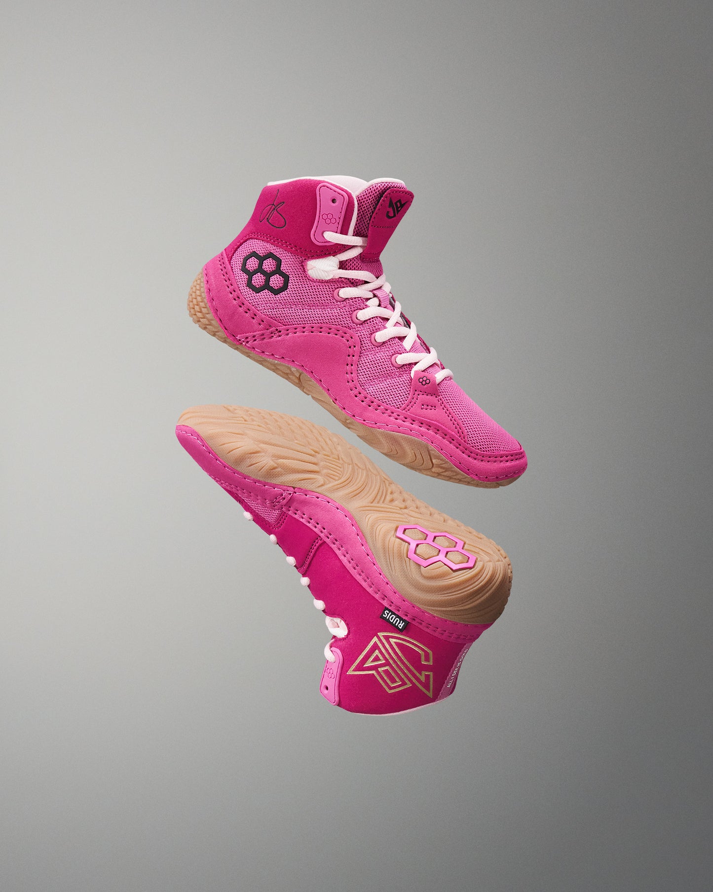 JB1 Youth Wrestling Shoes - Gum Doubles