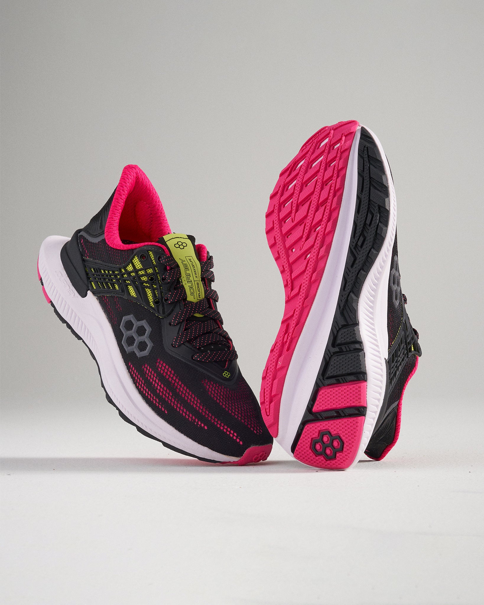 Nike Black and Pink Athletic Shoes with Textured Knit Design Stability X Women main image 2