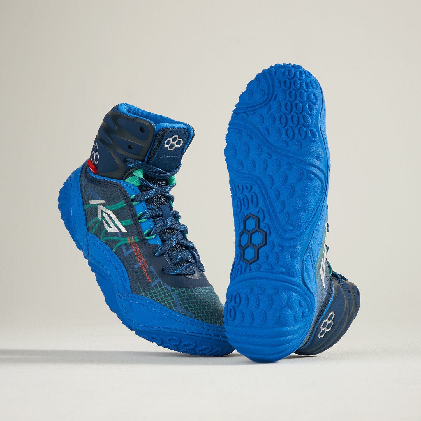 KS Infinity Youth Wrestling Shoes - Sea Monster Blue