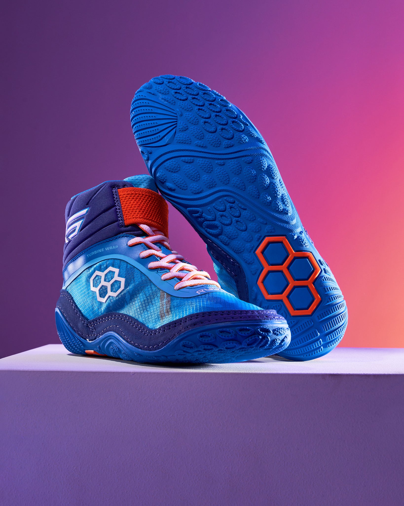 KS Turbine Youth Wrestling Shoes - World Wide Blue