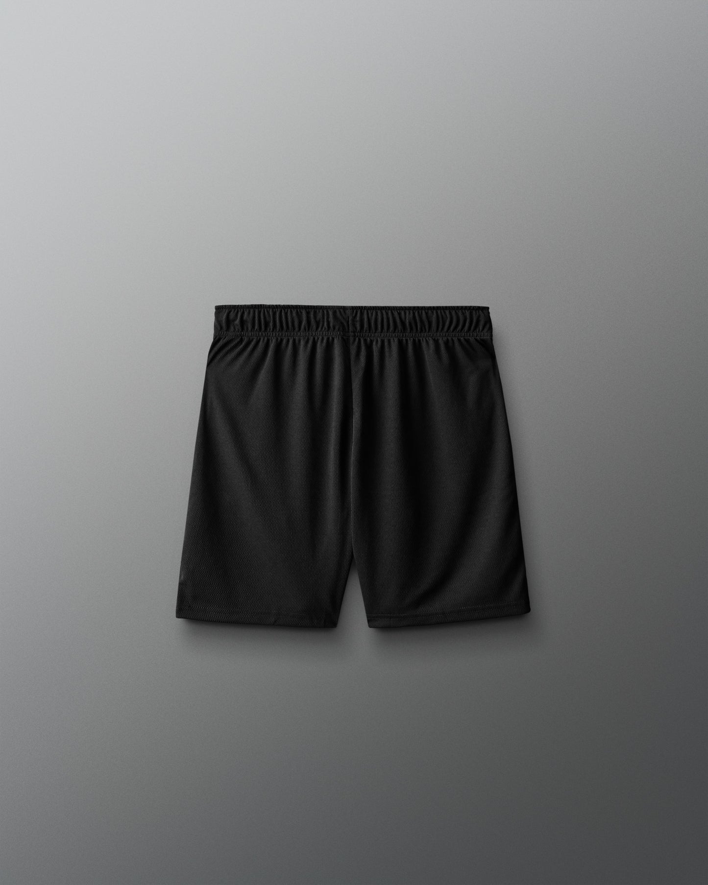 Black shorts on a gray background