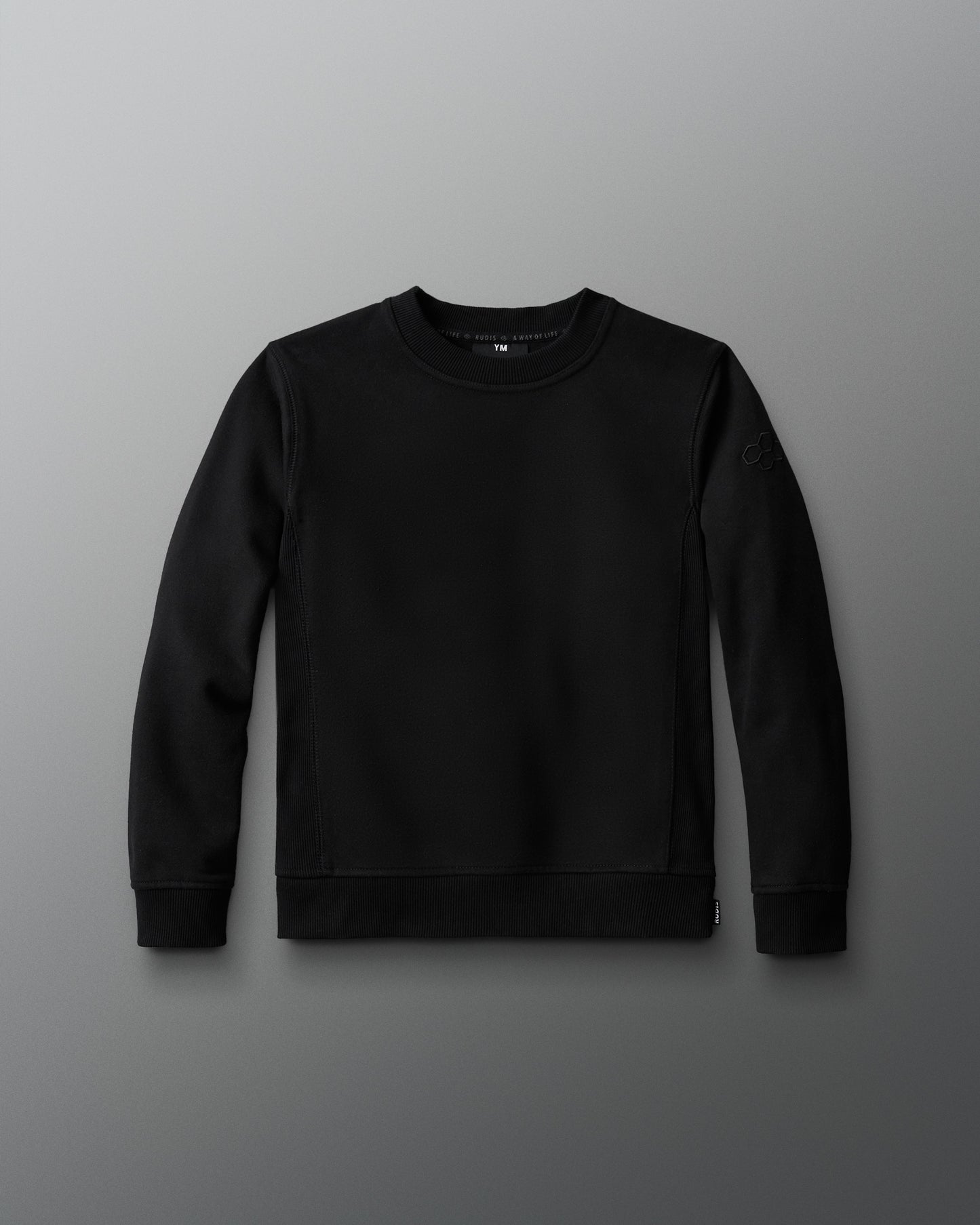 Pull ras du cou en polaire épaisse RUDIS Titan pour jeunes - Noir
