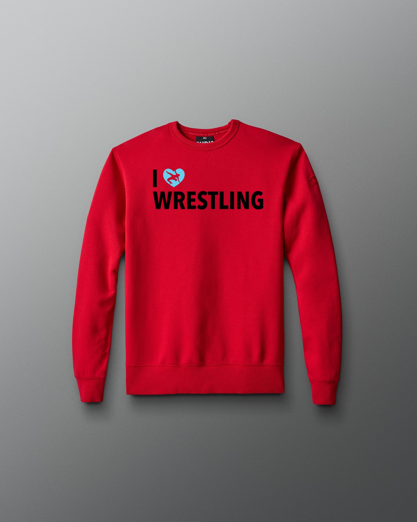 I Love Wrestling Youth Comfort Fleece Crewneck