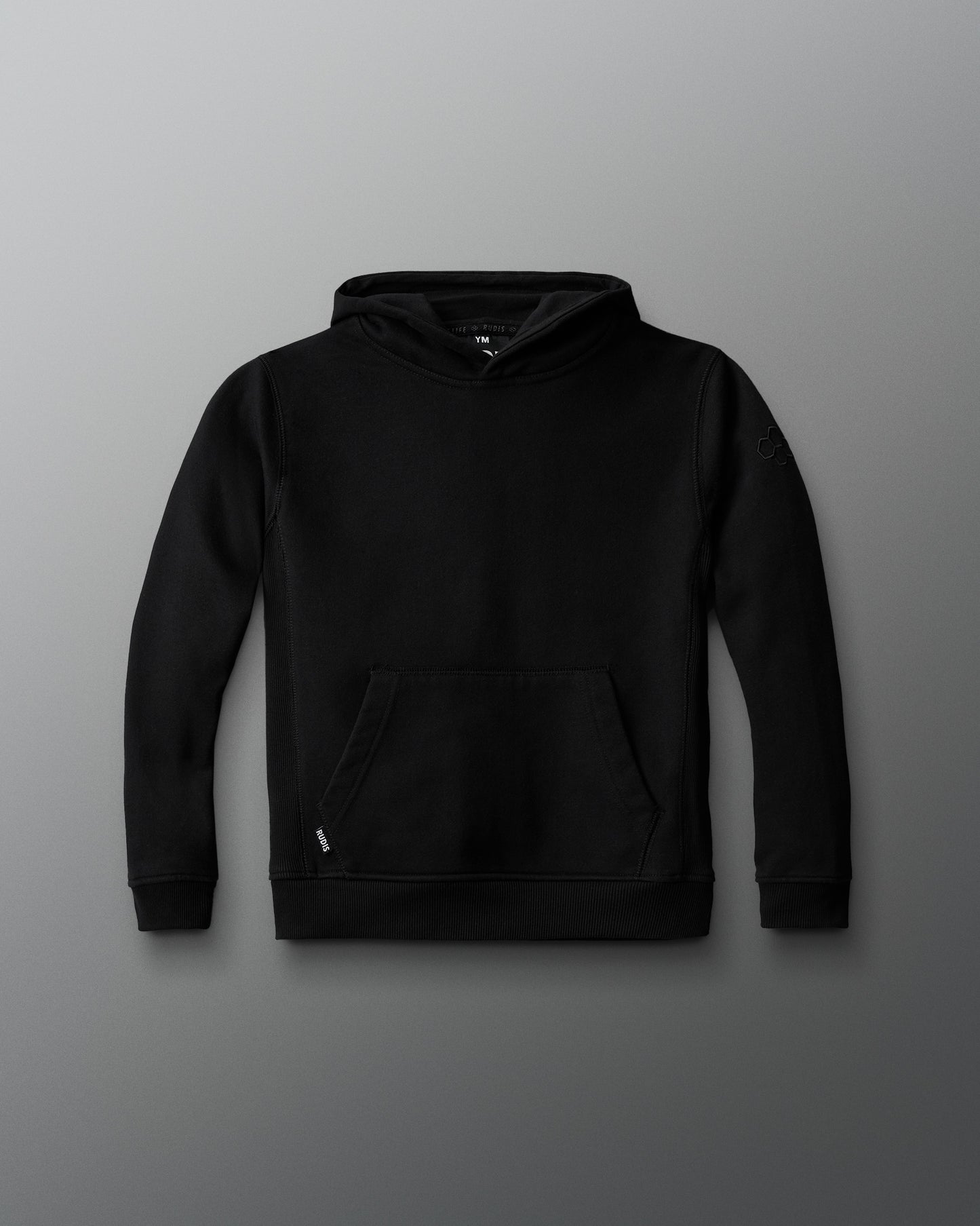 Sweat à capuche en polaire épaisse RUDIS Titan pour jeunes - Noir