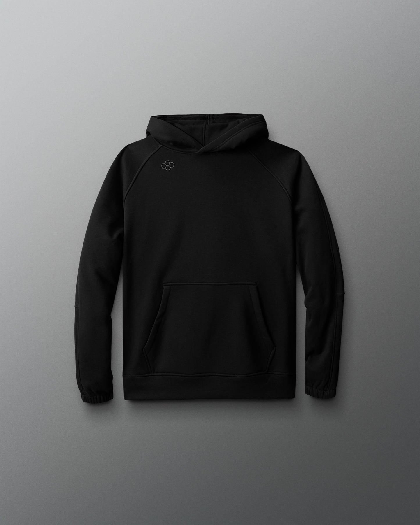 Black hoodie on a gray background