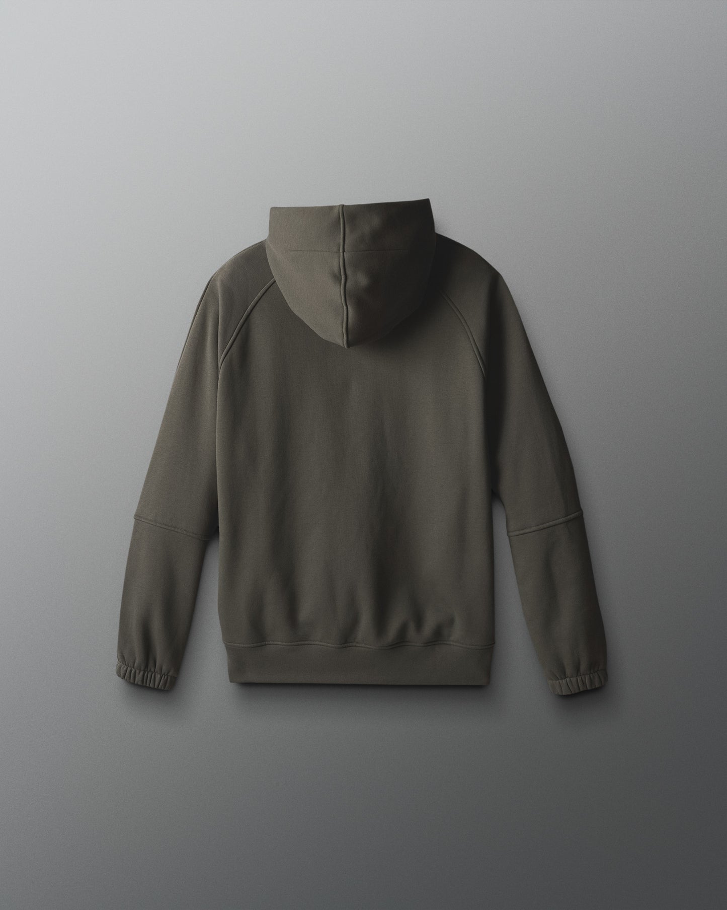 Green hoodie on a gray background