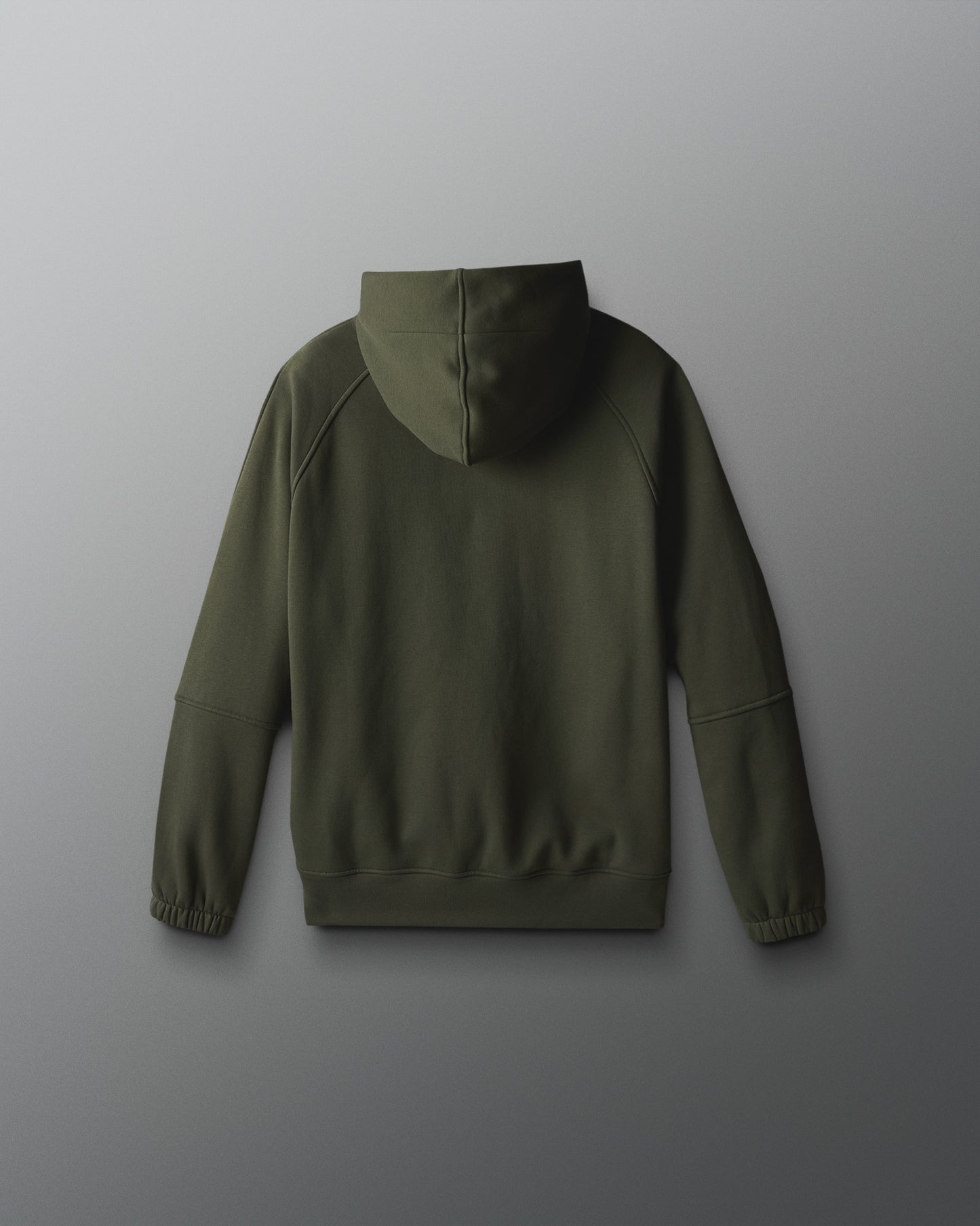 Green hoodie on a gray background