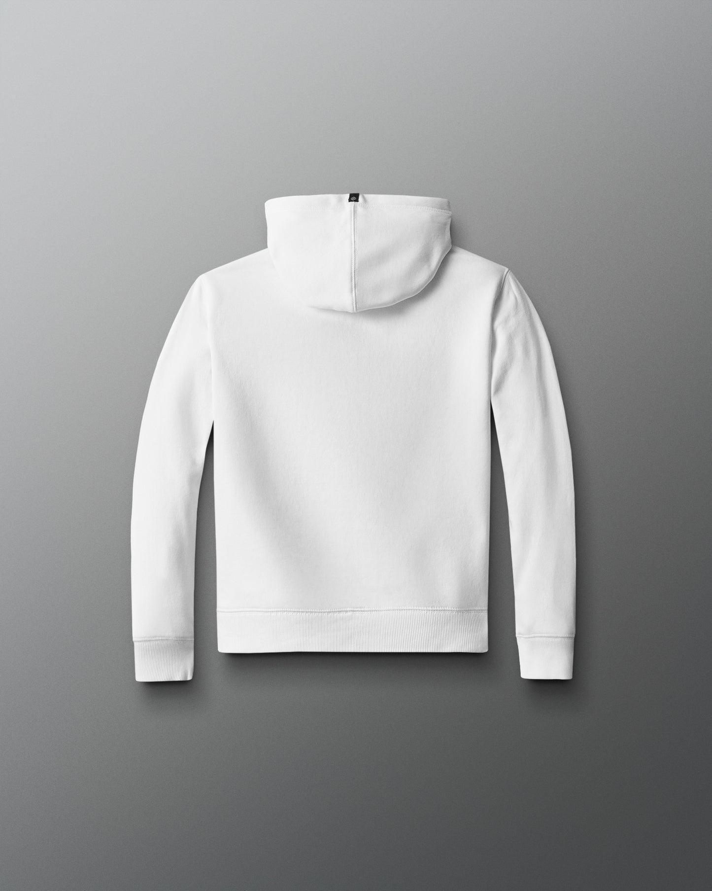 White hoodie on a gray background