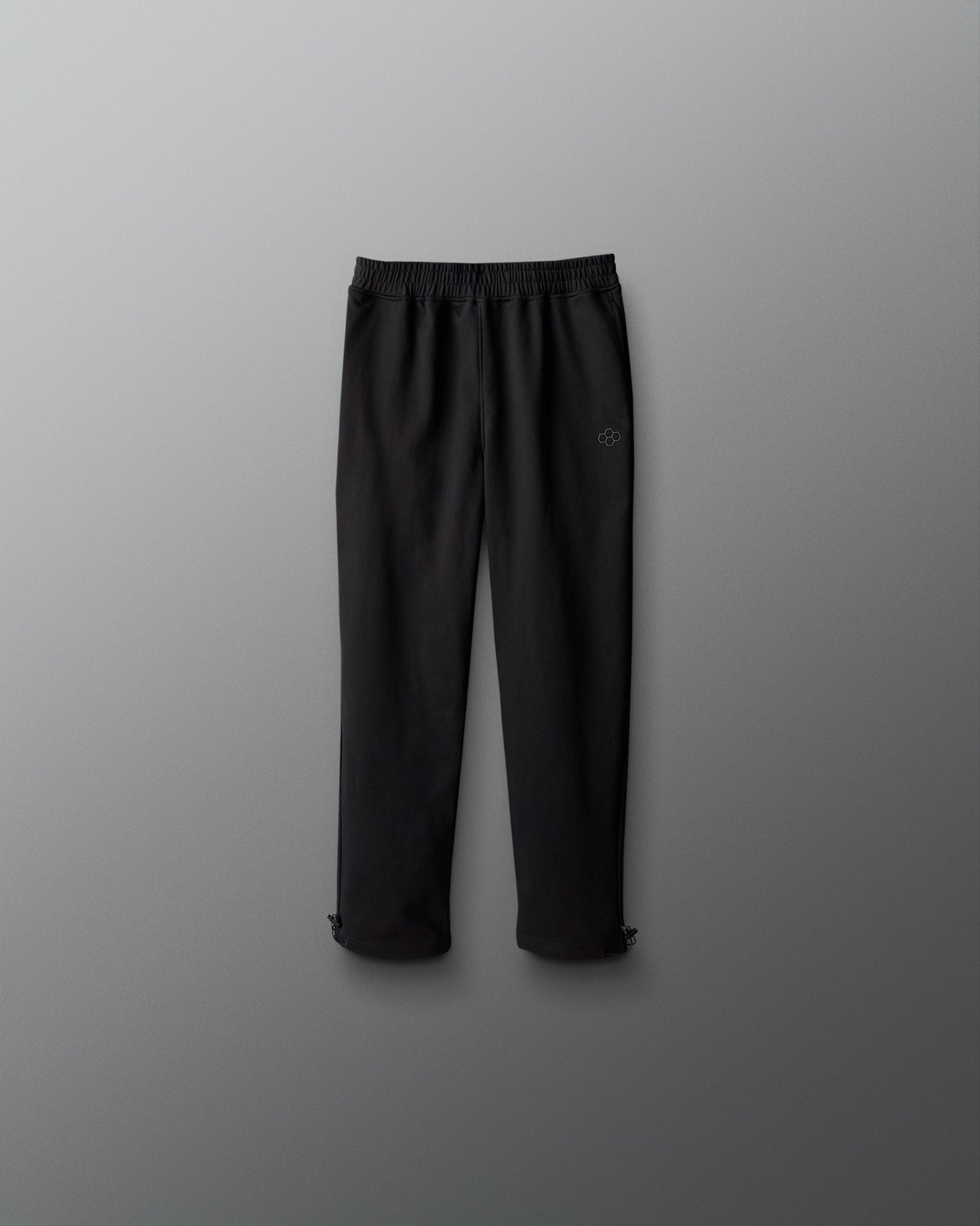 Black pants on a gray background