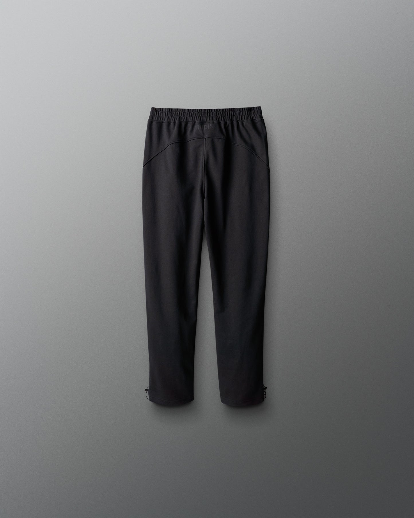 Black pants on a gray background
