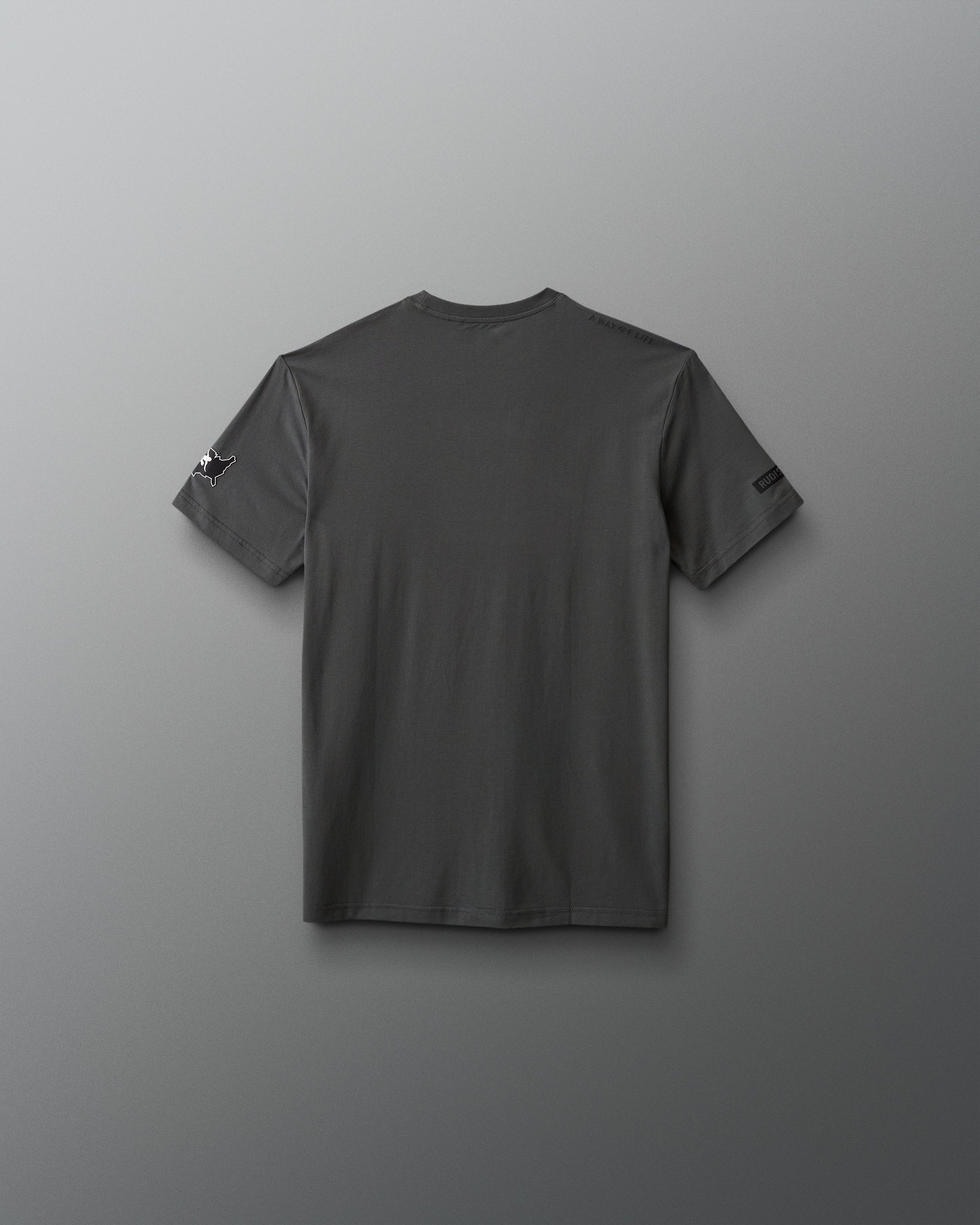 Gray t-shirt on a gray background