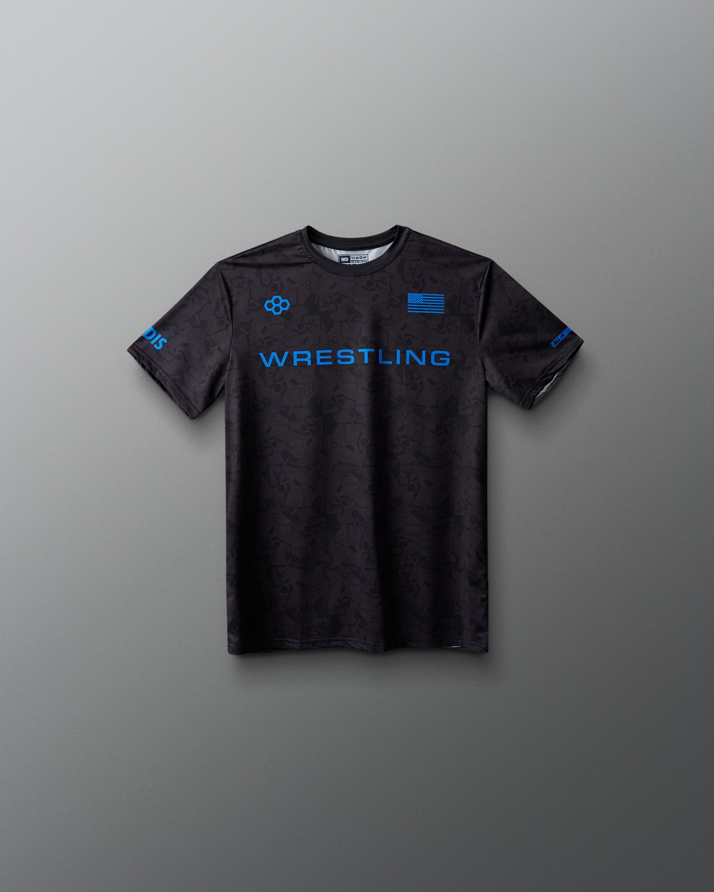 Wrestling Wordmark Black Camo Youth Sublimated T-Shirt