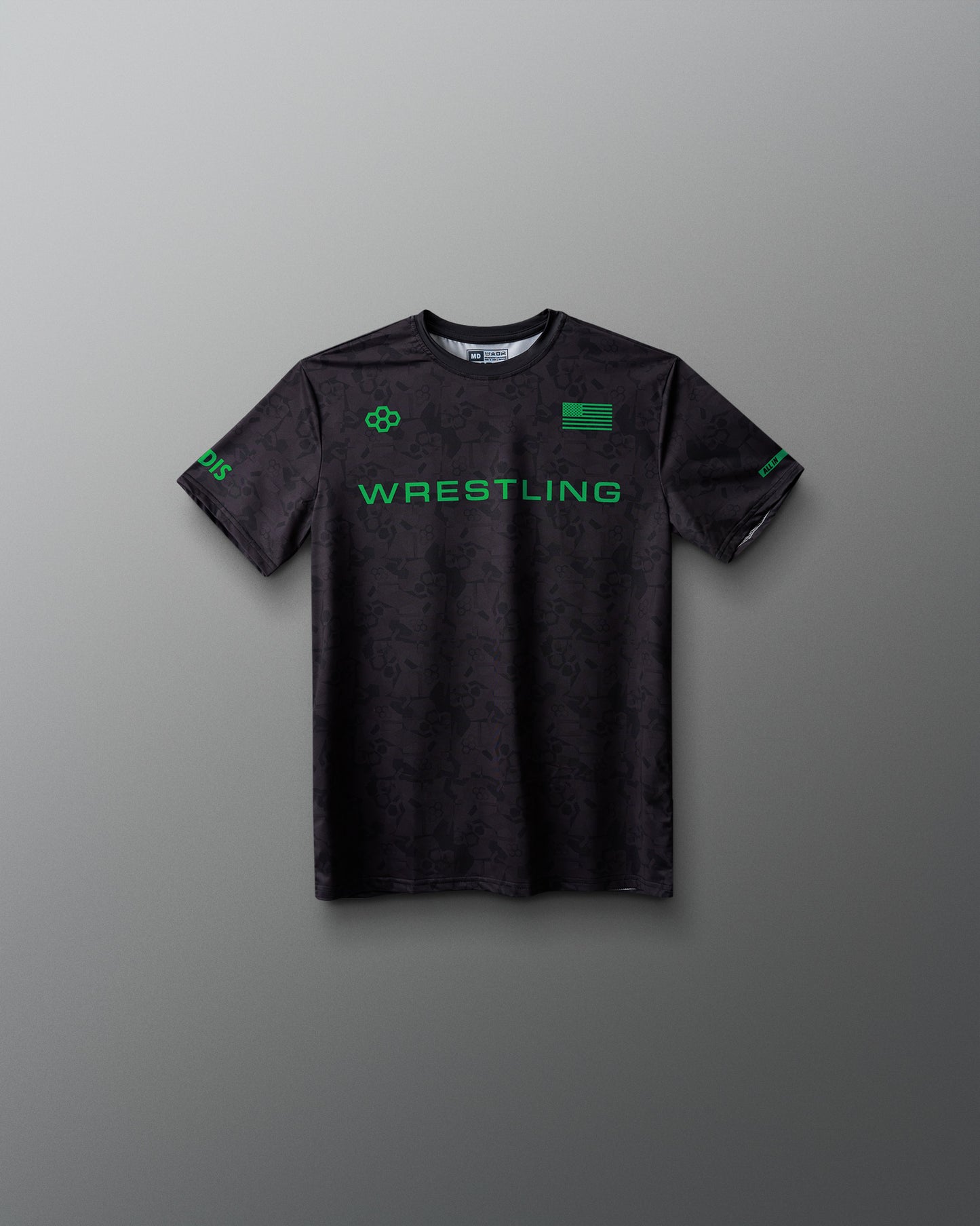 Wrestling Wordmark Black Camo Youth Sublimated T-Shirt