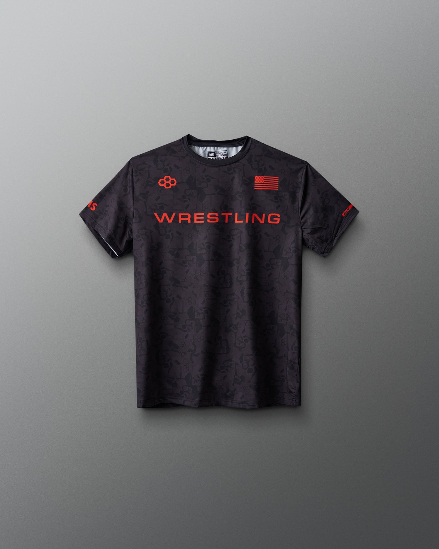 Wrestling Wordmark Black Camo Youth Sublimated T-Shirt