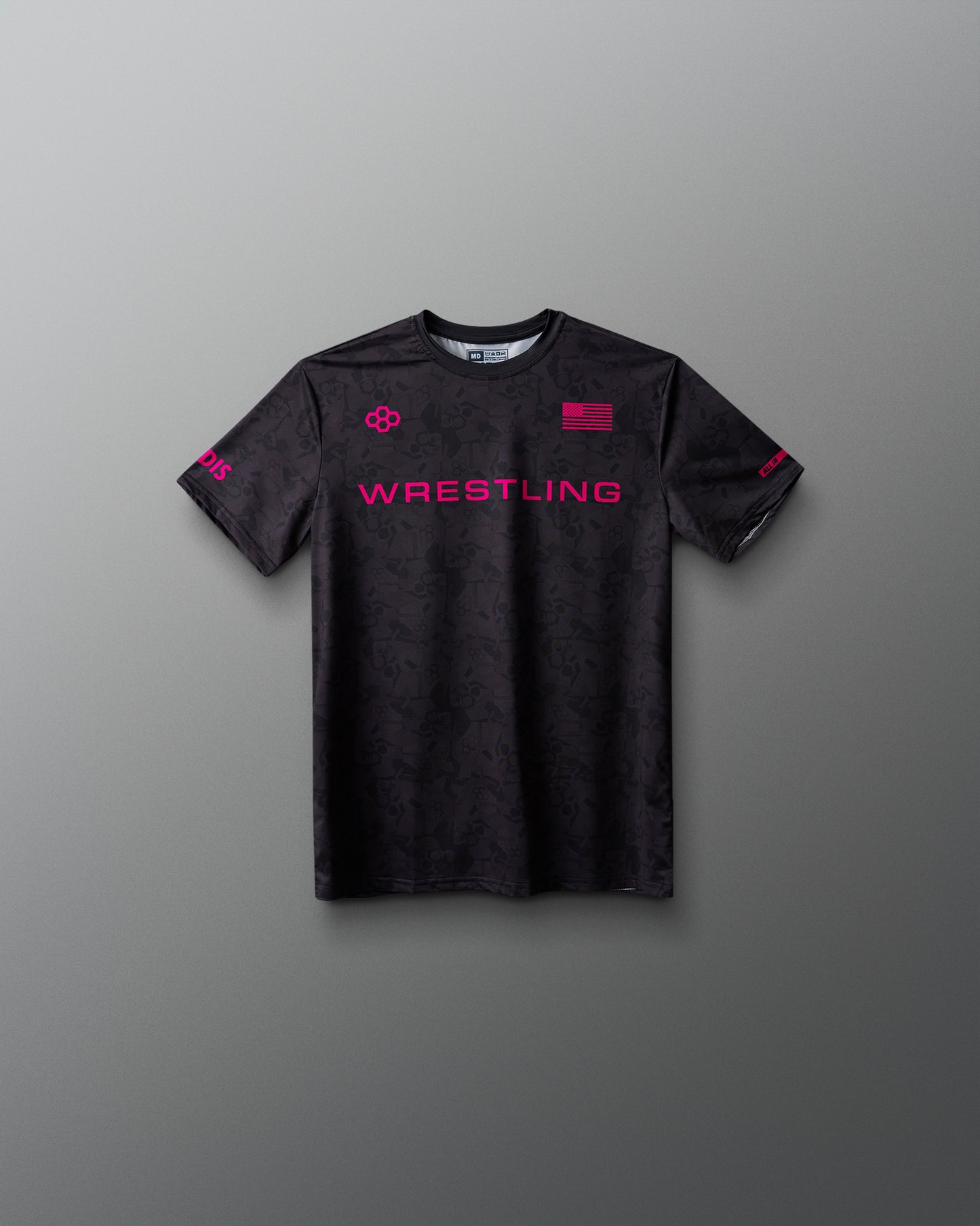 Wrestling Wordmark Black Camo Youth Sublimated T-Shirt