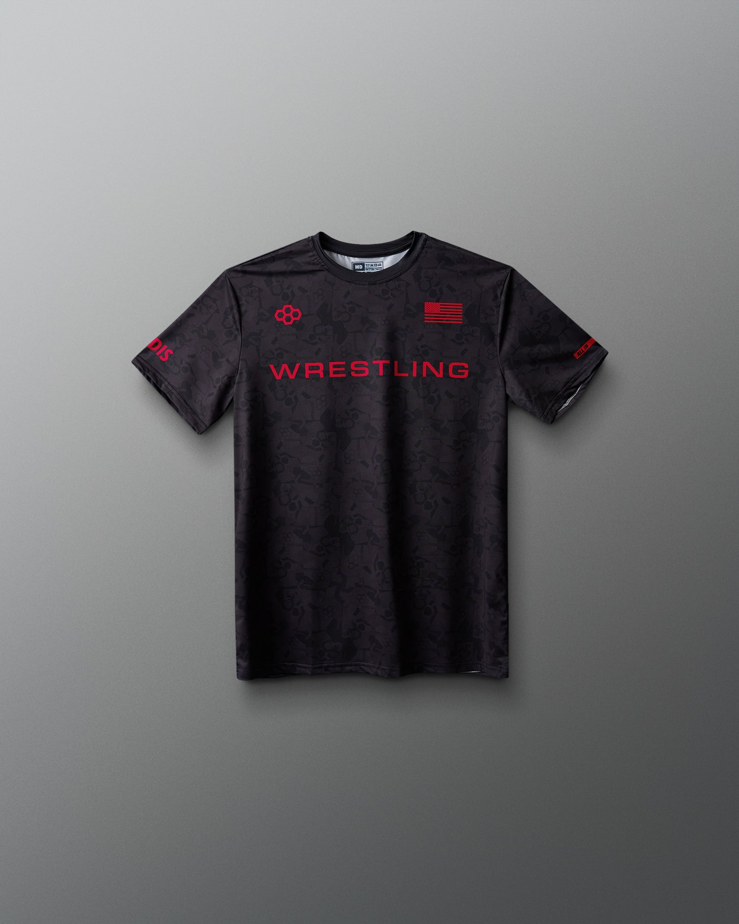 Wrestling Wordmark Black Camo Youth Sublimated T-Shirt