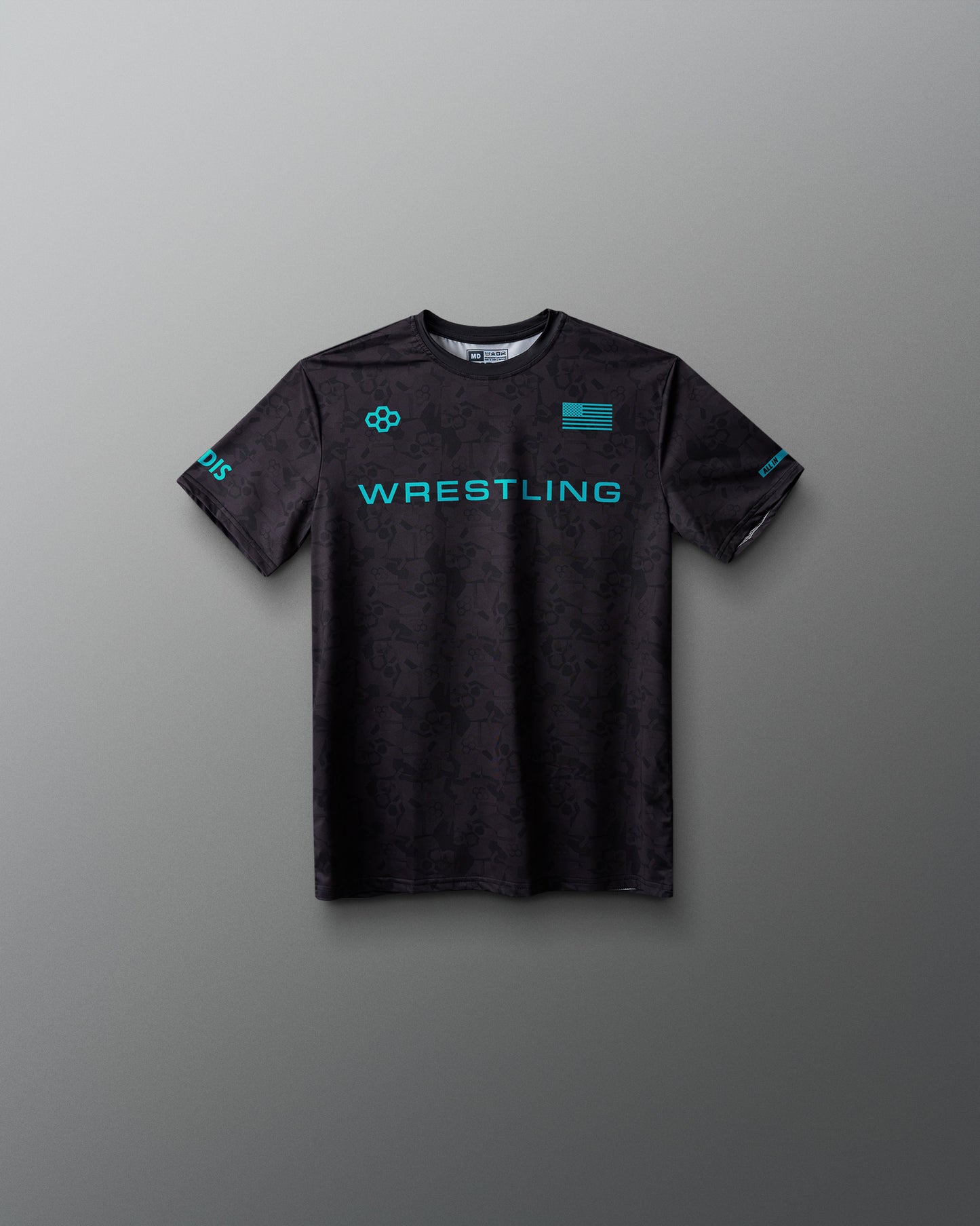 Wrestling Wordmark Black Camo Youth Sublimated T-Shirt