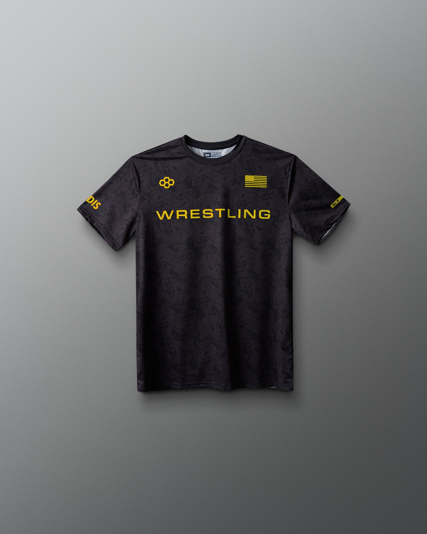 Wrestling Wordmark Black Camo Youth Sublimated T-Shirt
