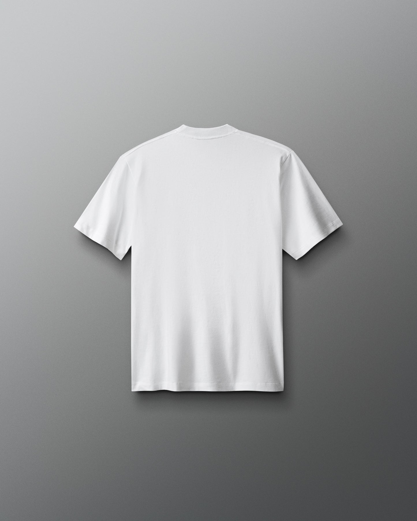 White t-shirt on a gray background