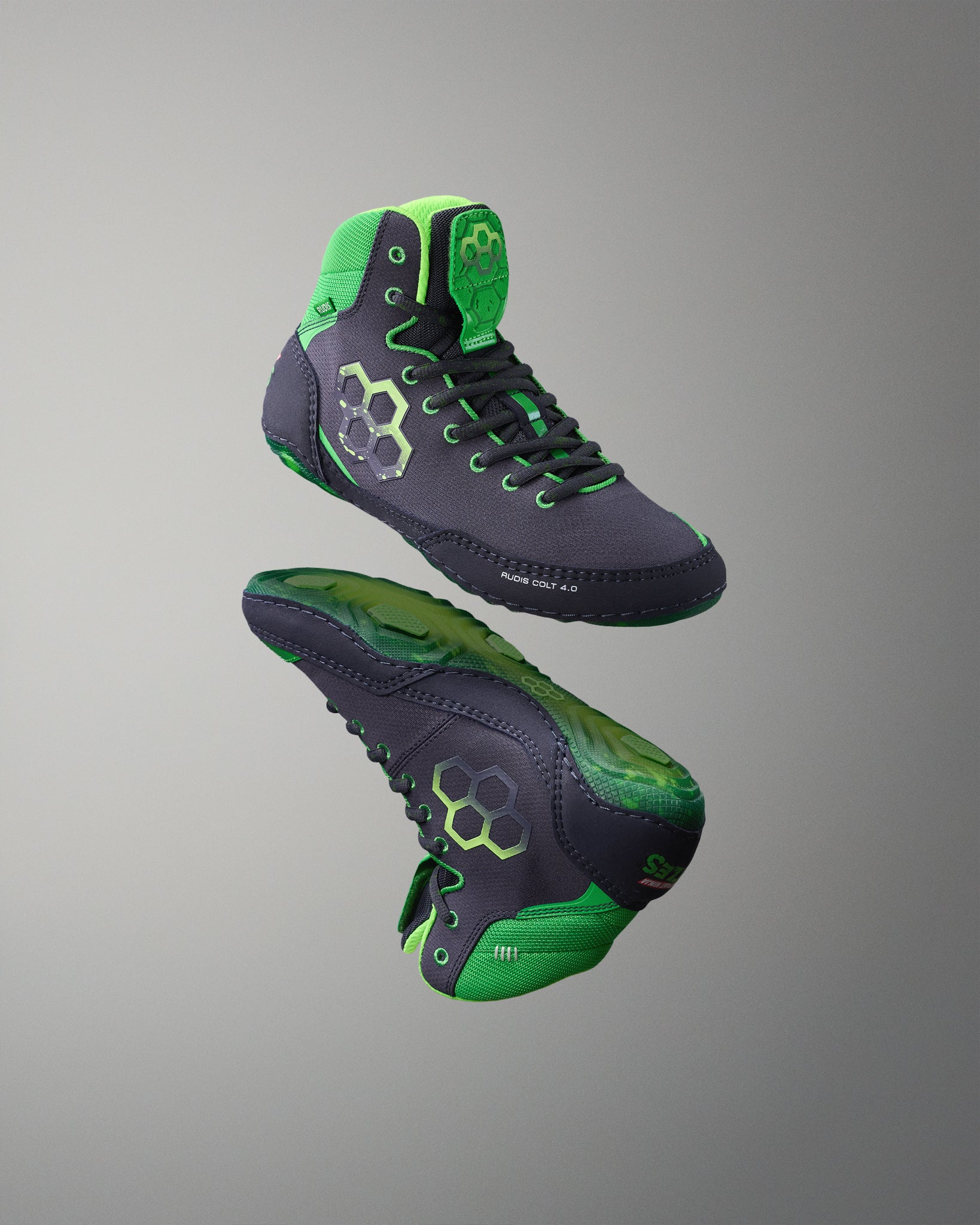 TMNT Colt 4.0 Youth Wrestling Shoes - Dark Turtle | RUDIS