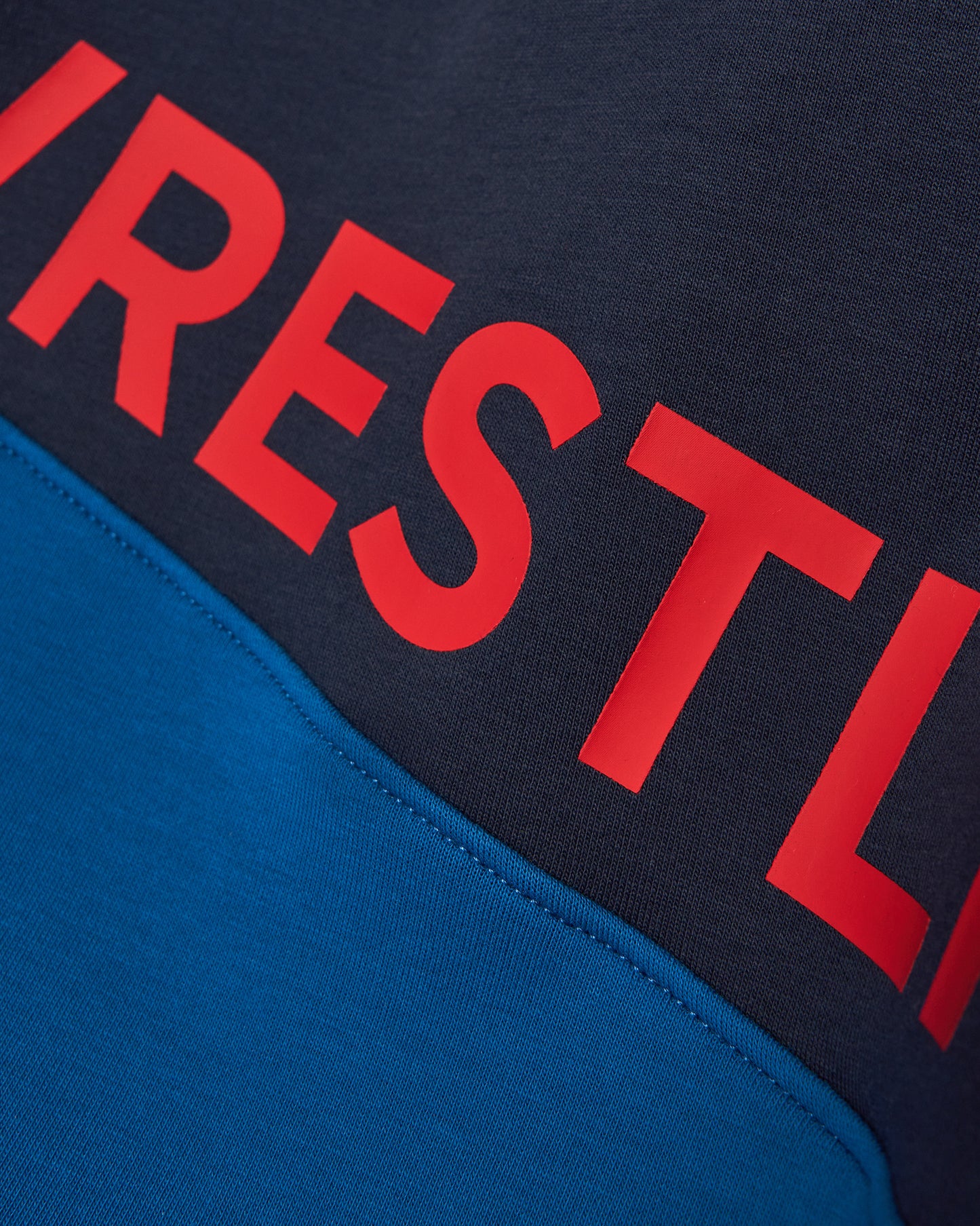 USA Wrestling Colorblock Youth Hoodie - Navy/Blue/White