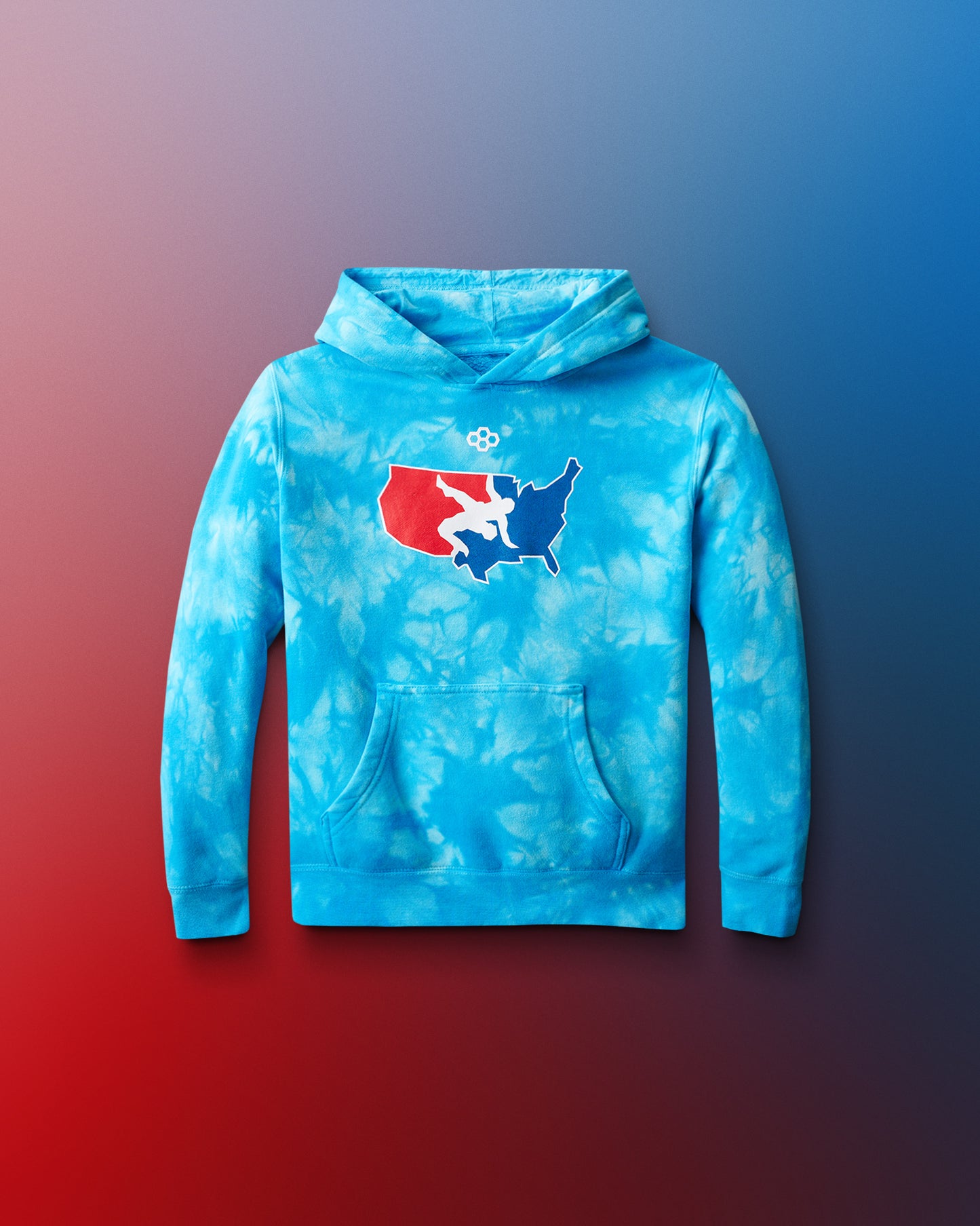 USA Wrestling Logo Youth Tie-Dye Hoodie