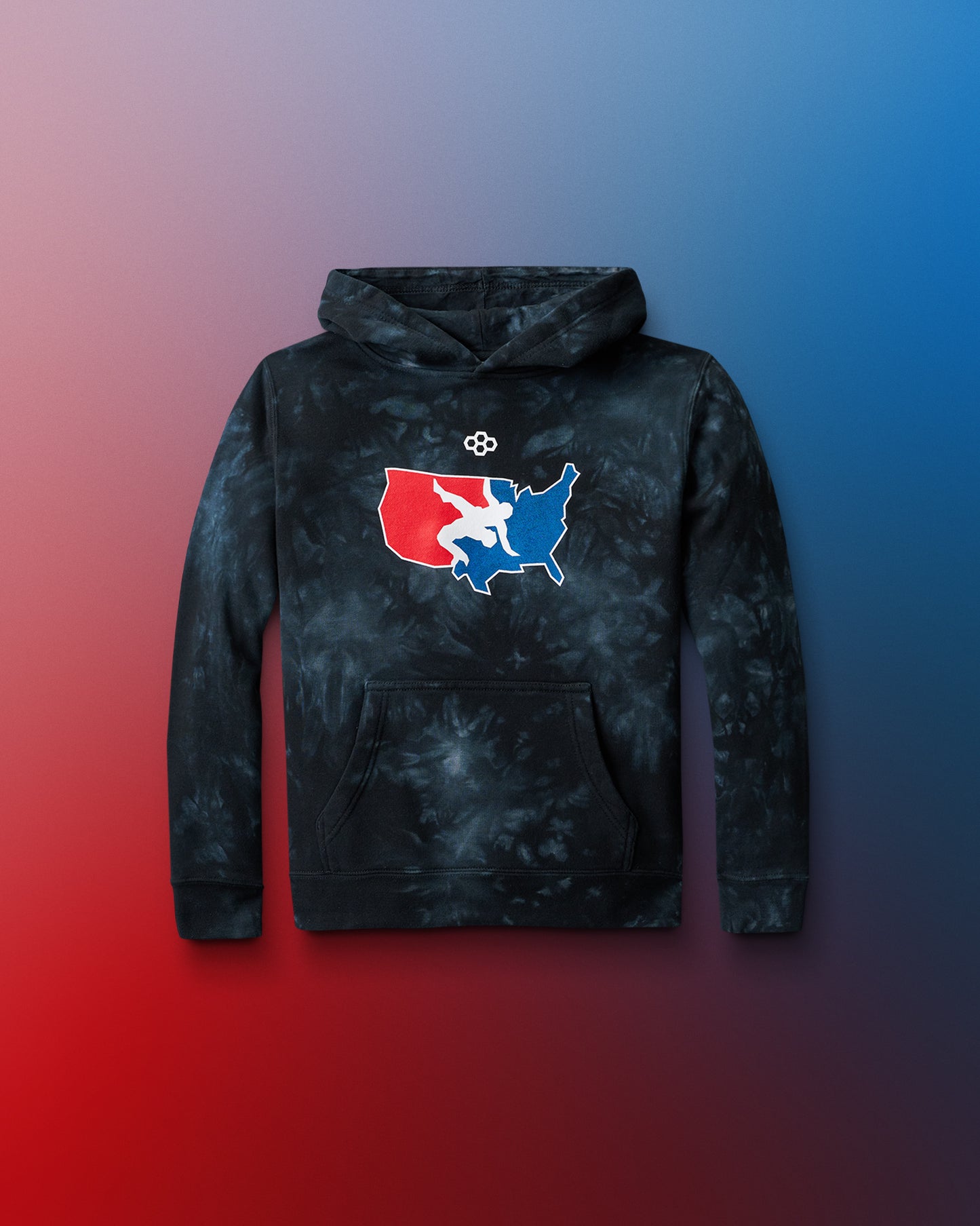 USA Wrestling Logo Youth Tie-Dye Hoodie