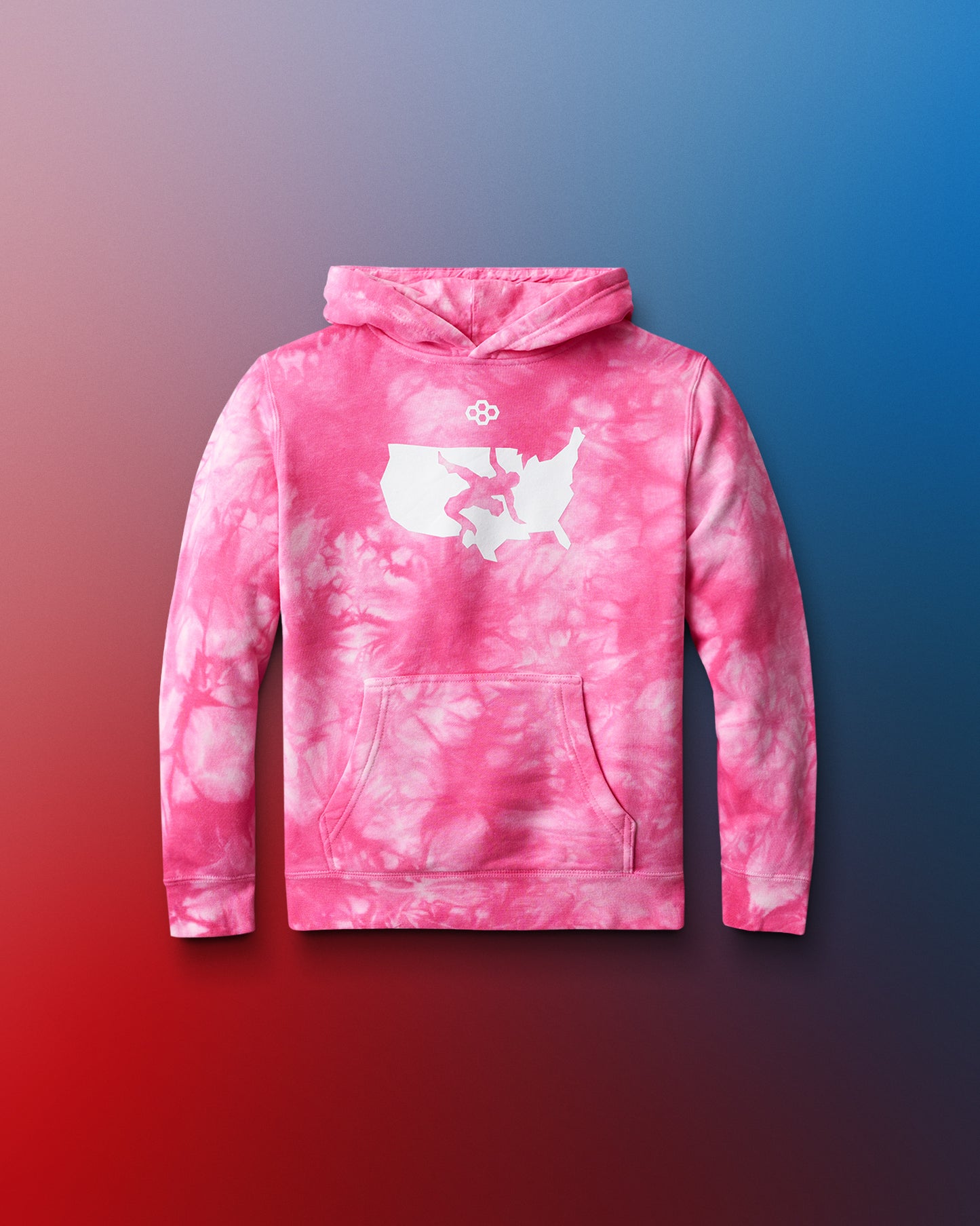 USA Wrestling Logo Youth Tie-Dye Hoodie